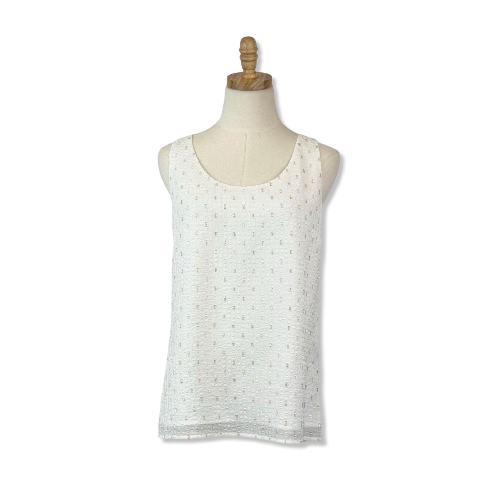 Hilton Hollis Metallic Polka Dot Top