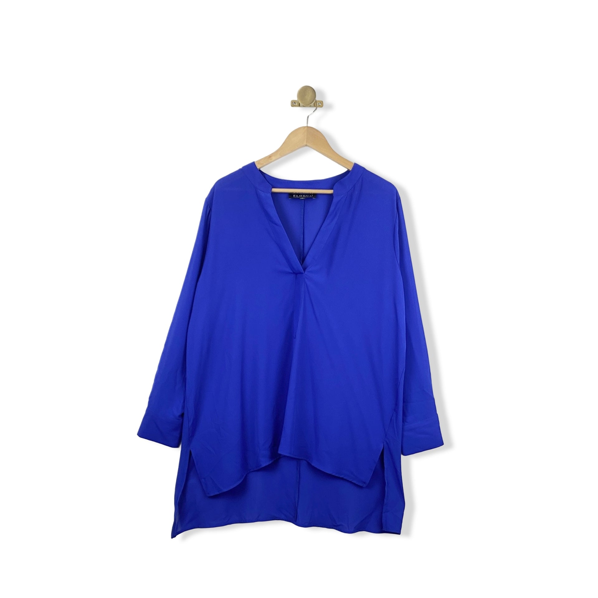 Eloquii Sheer High Low Shirt