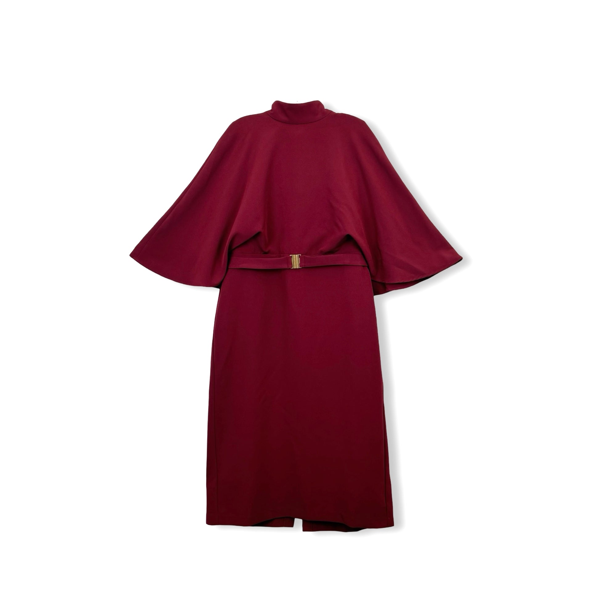 Eloquii Cape Sleeve Belted Midi Dress