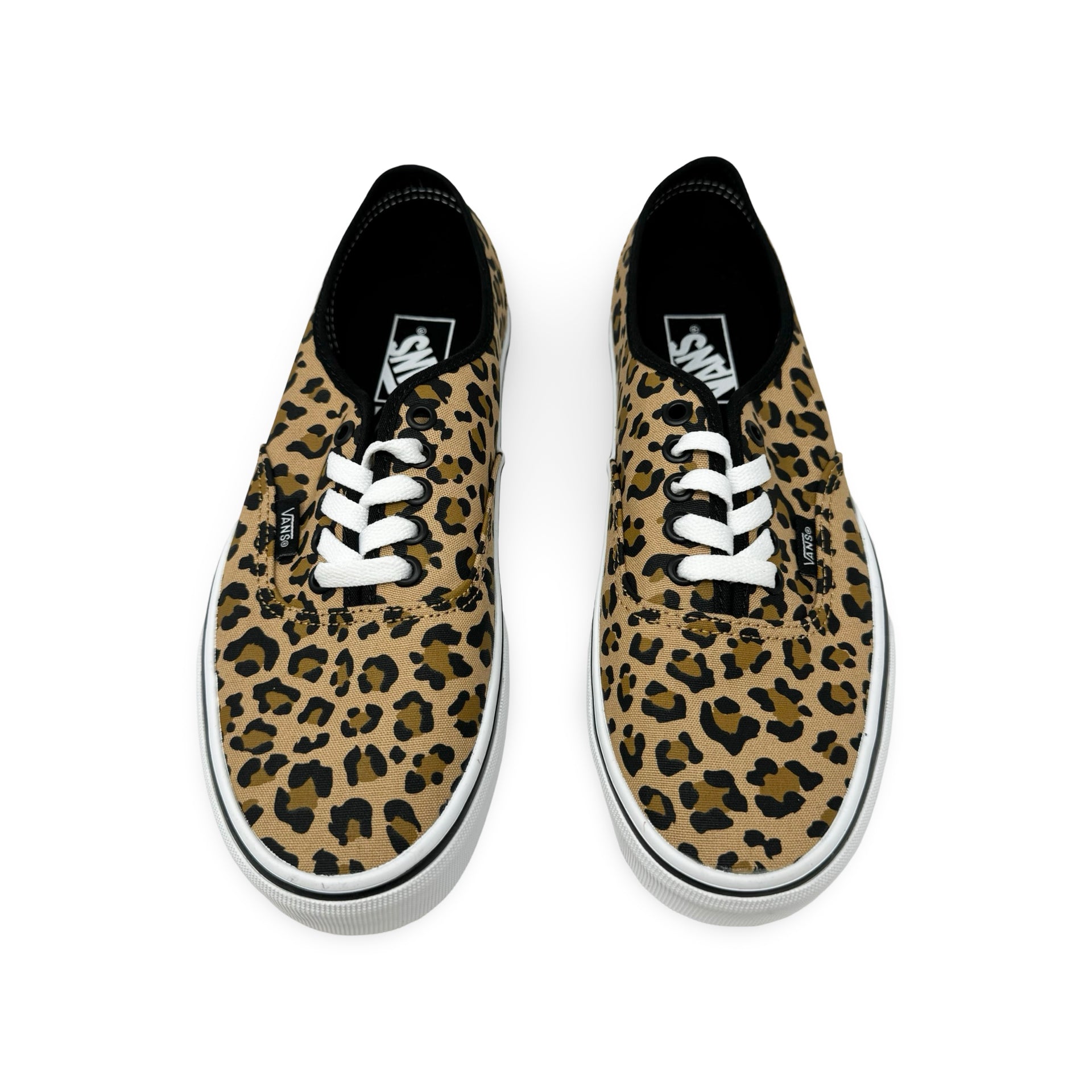 Vans Leopard Print Lace up Sneakers