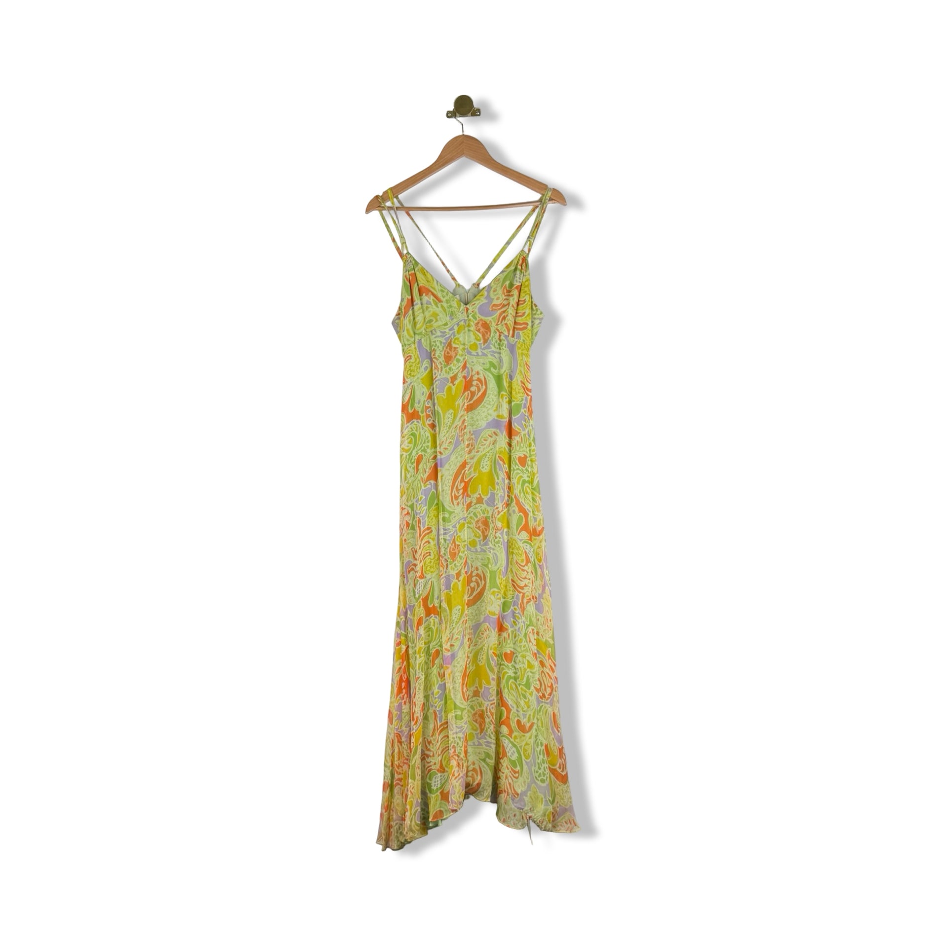 Vintage Richiliene Paisley Maxi Dress With Matching Cape