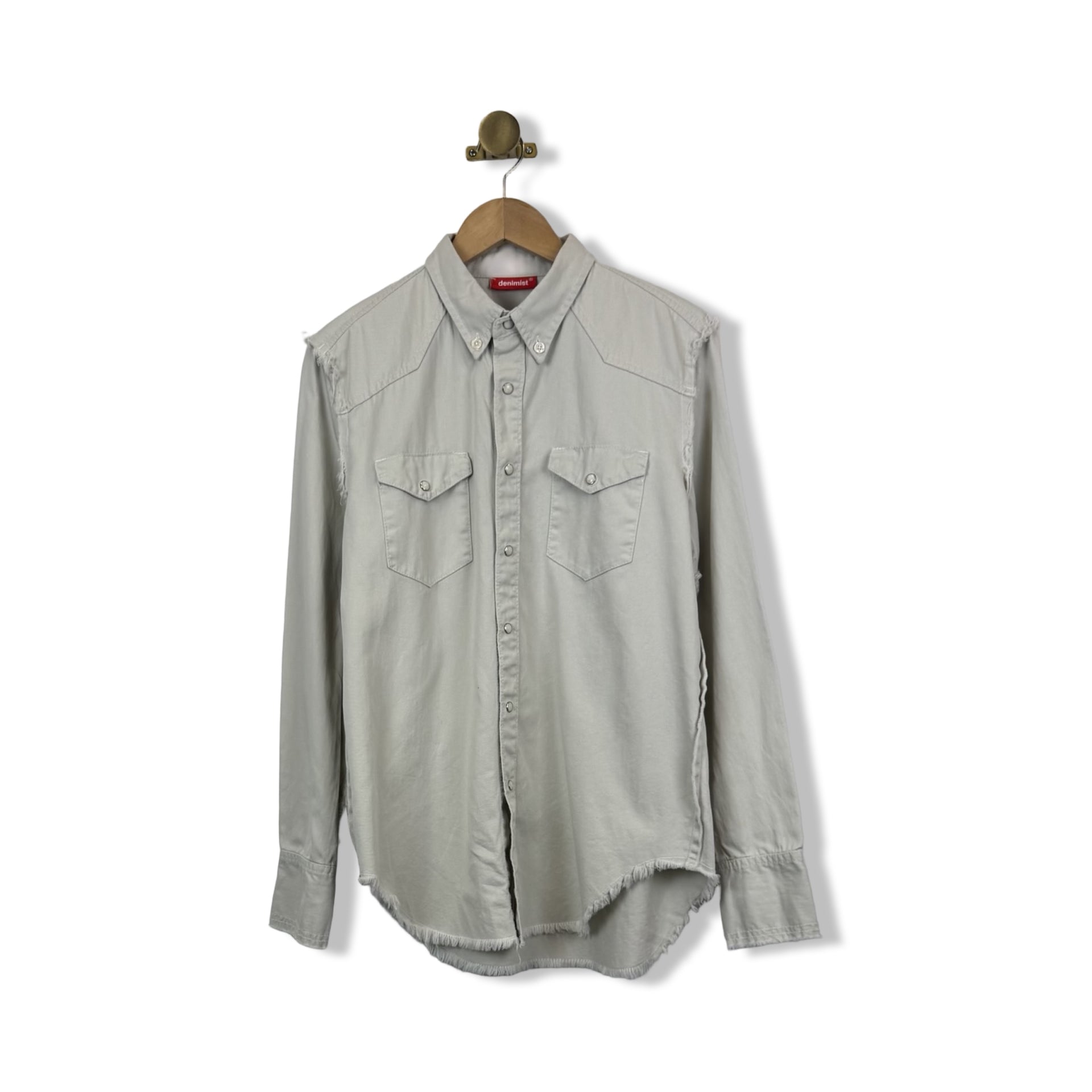 Denimist Distressed Long Sleeve Button Down