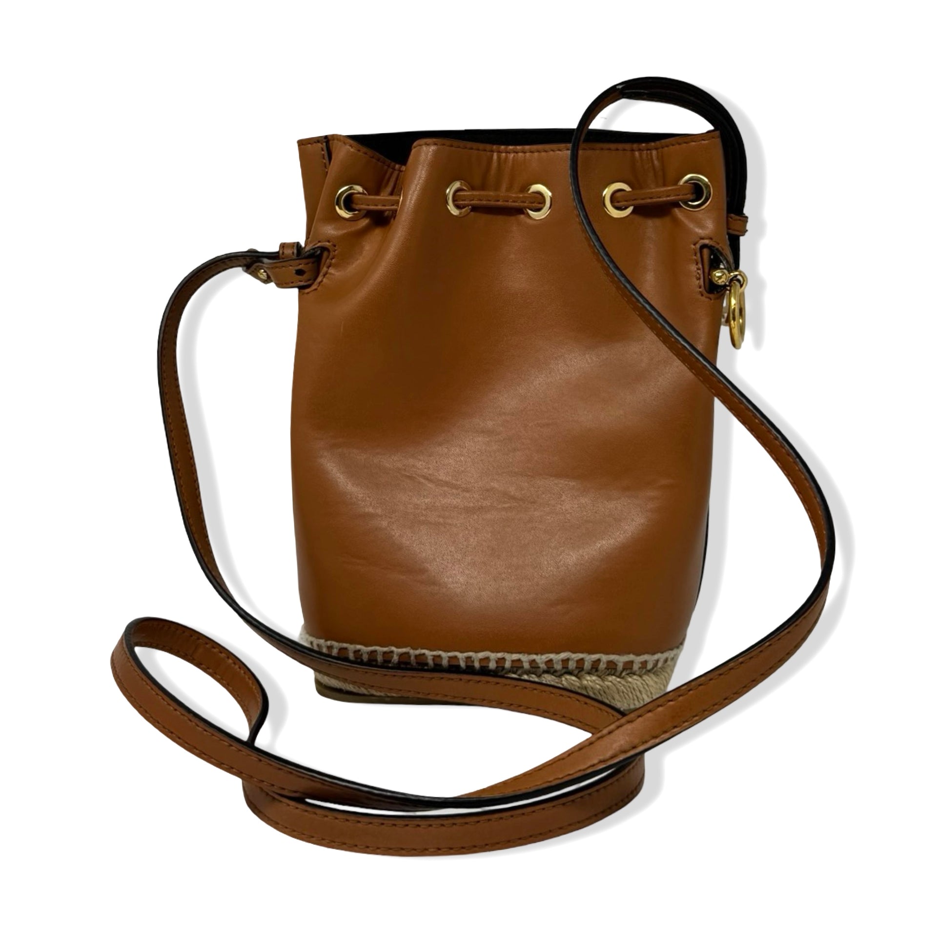 Fendi Embroidered Leather Mini Mon Tresor Bucket Bag