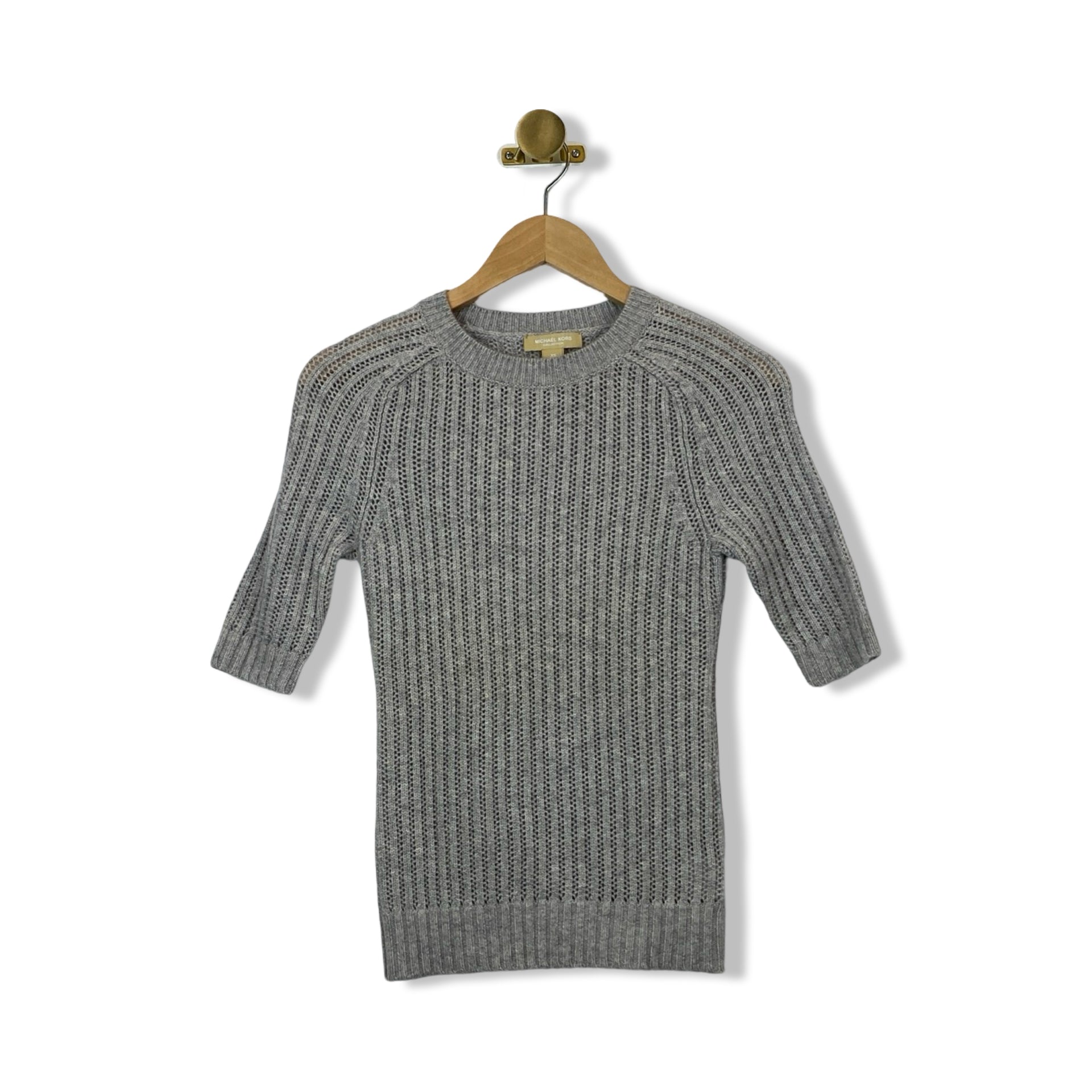 Michael Kors Collection Short Sleeve Cashmere Sweater