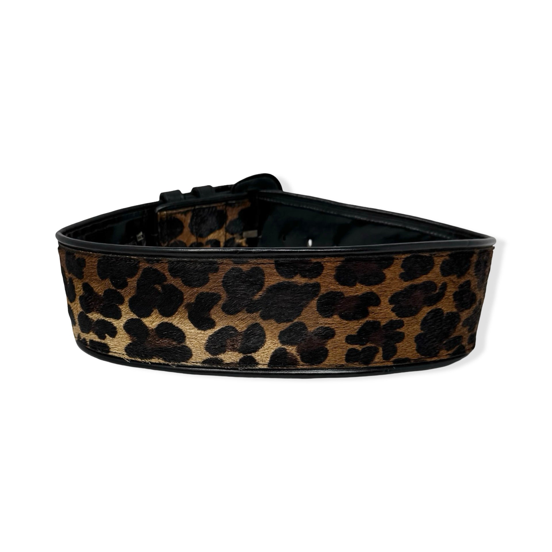 Vintage Pony Hair Leopard Print Belt