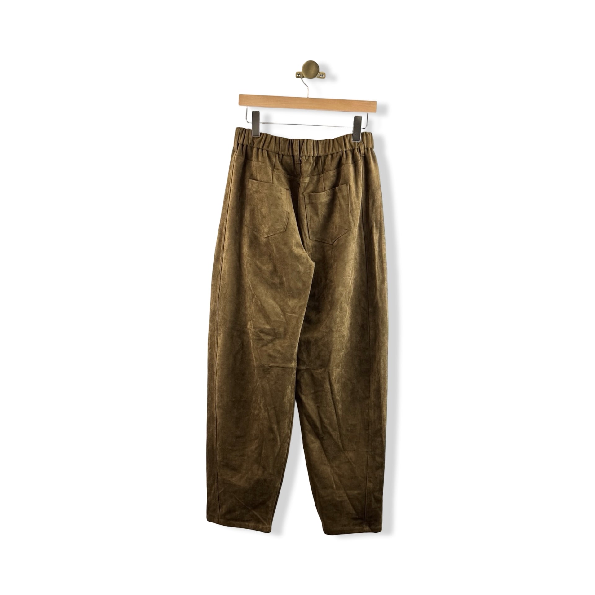 BLANKNYC Faux Suede The Long Barrel Leg Pant