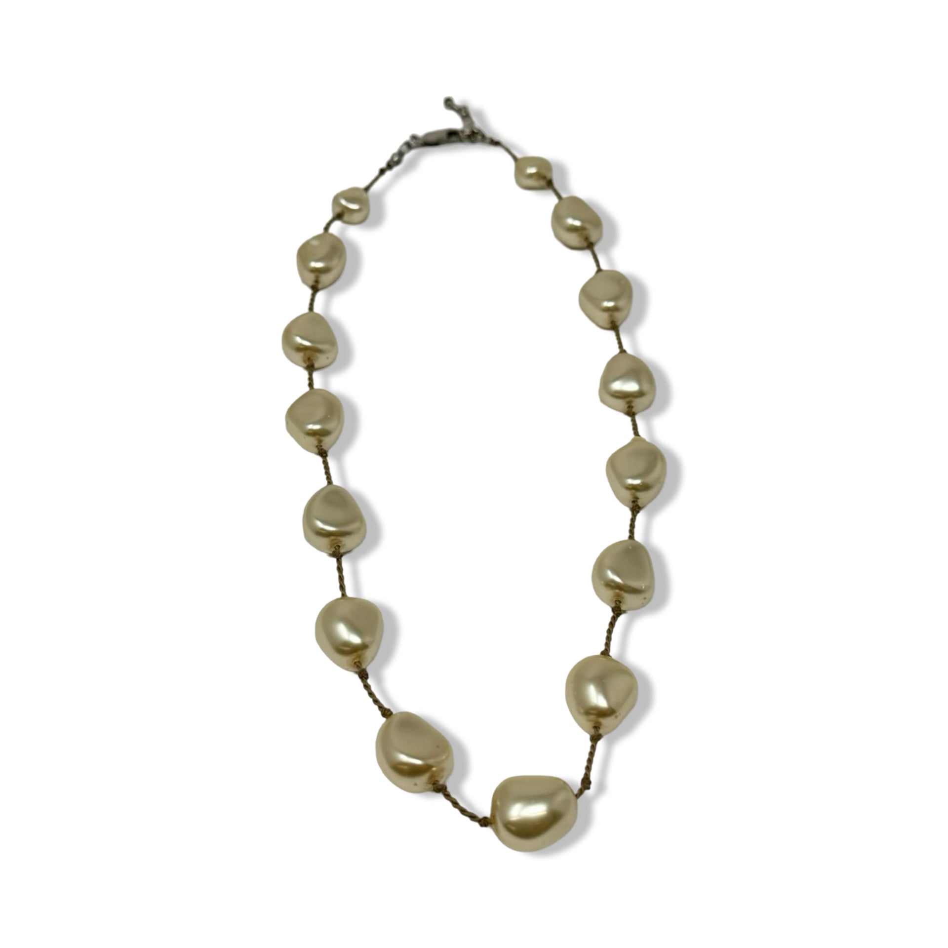 Sterling Silver Floating Pearl Necklace