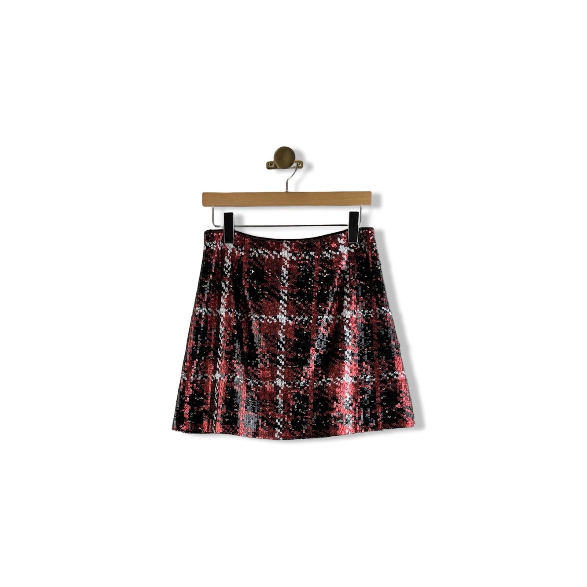 Brooks Brothers Sequin Plaid Mini Skirt