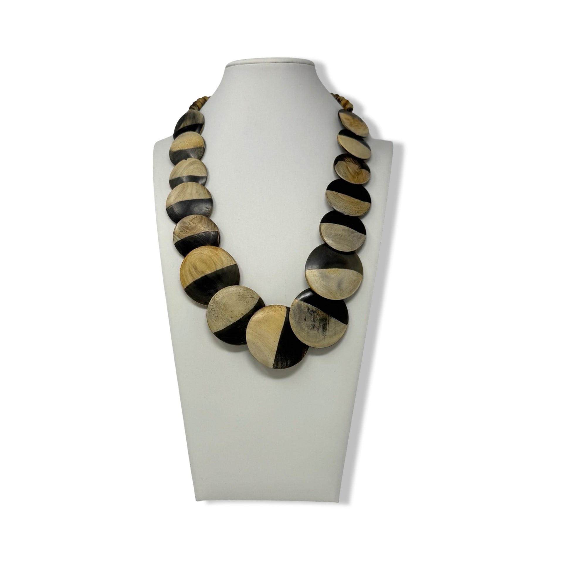 R.J. Graziano Horn Disc Beaded Necklace