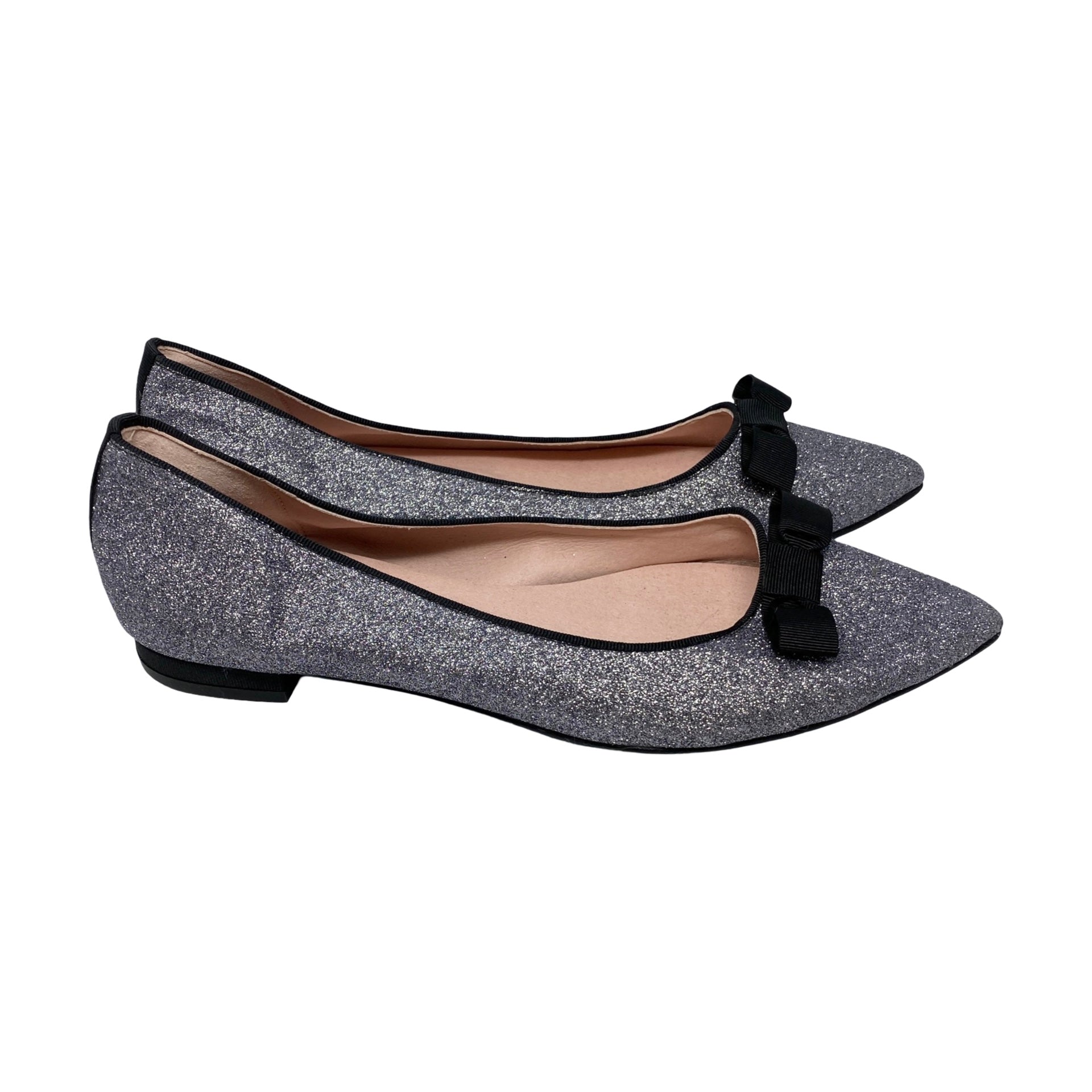 Nicky Hilton x French Sole Theodora Glitter Flats