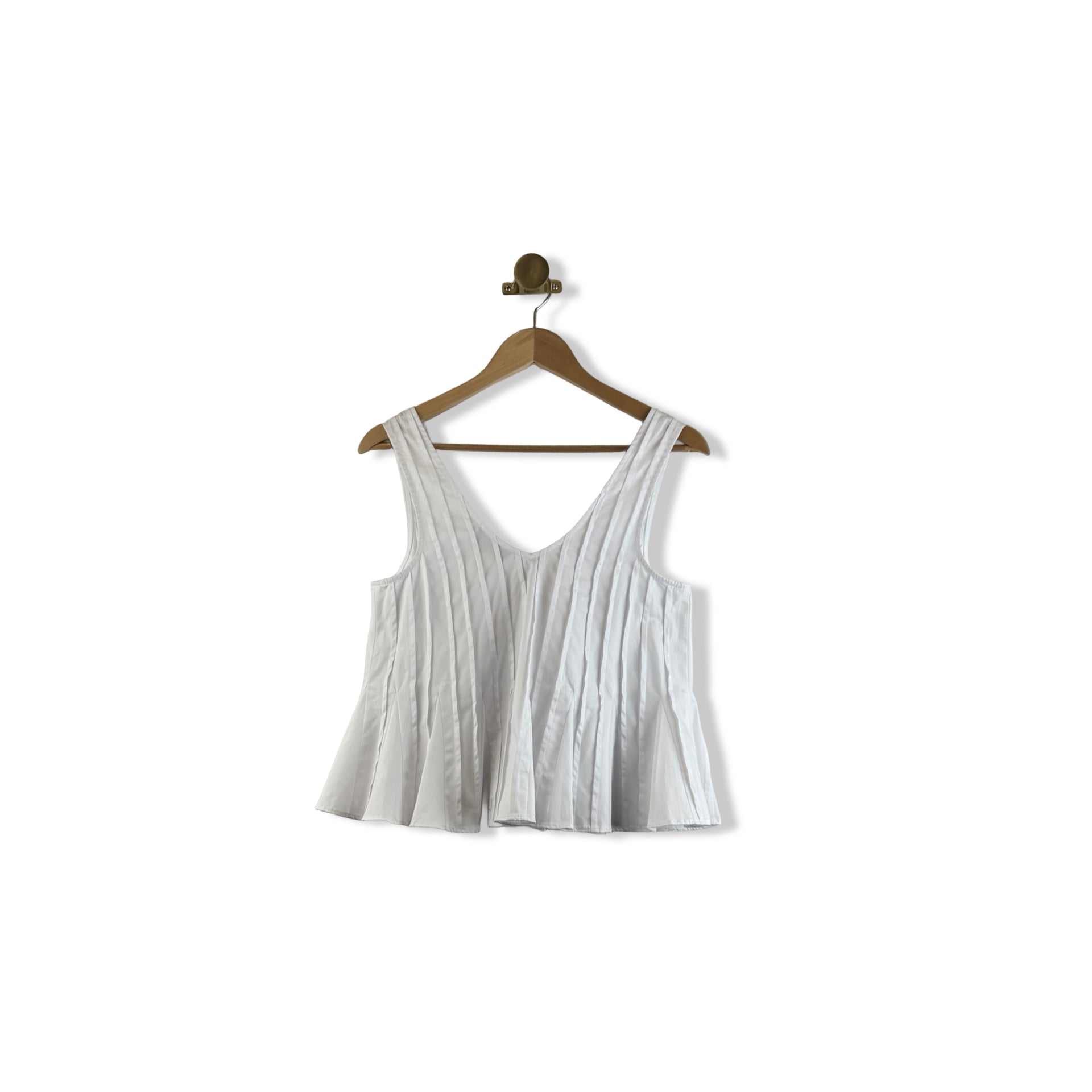 La Ligne Pleated Button Down Tank