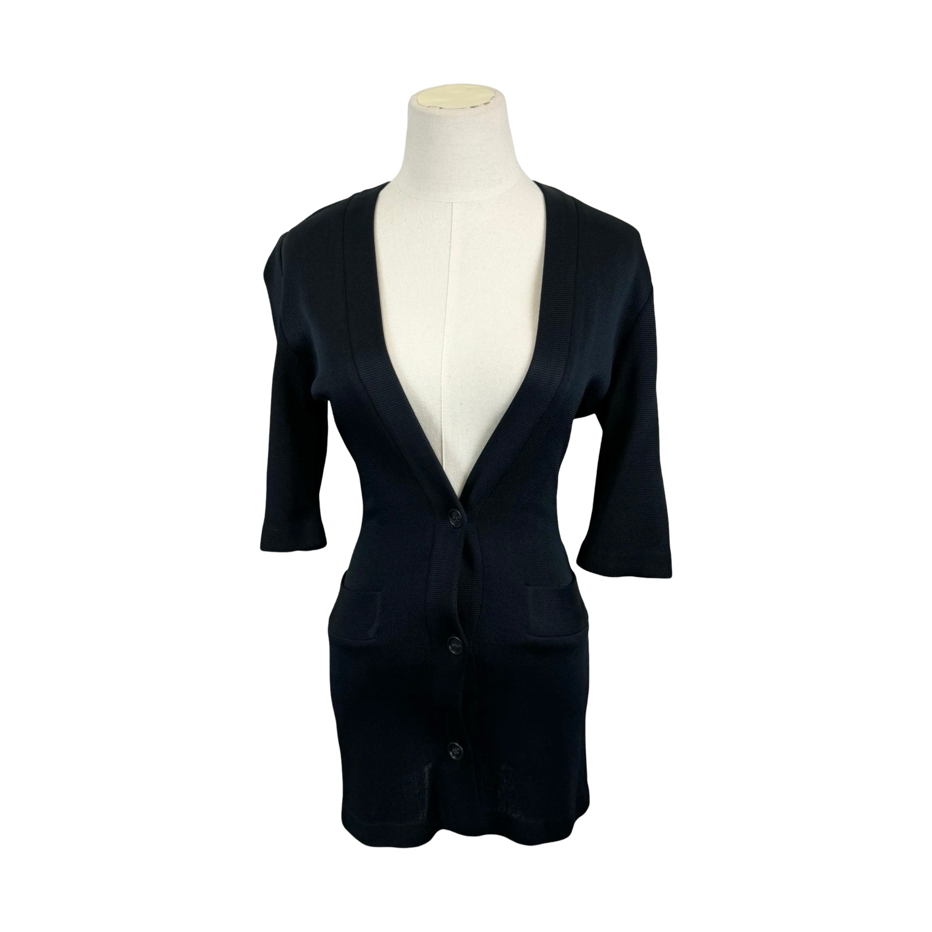 Donna Karan Deep V-Neckline Cardigan