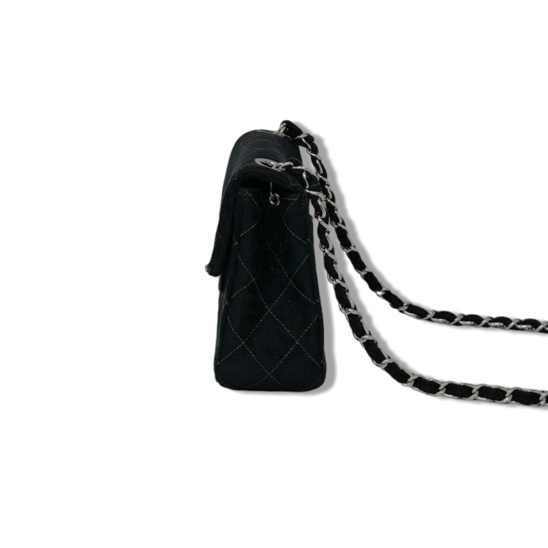 Vintage Chanel Jersey Quilted Mini Flap Bag