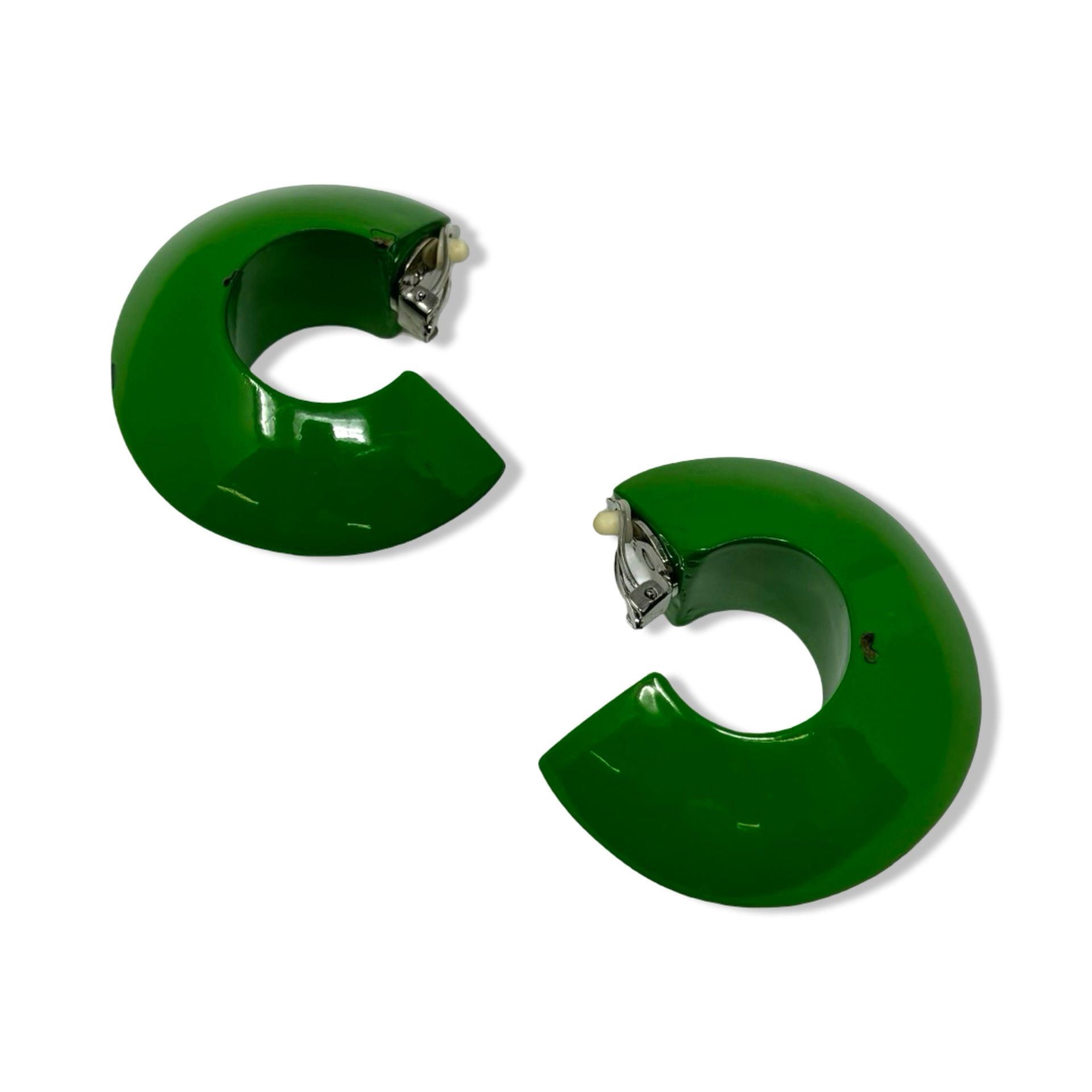 Marni Enameled Metal Clip Earrings