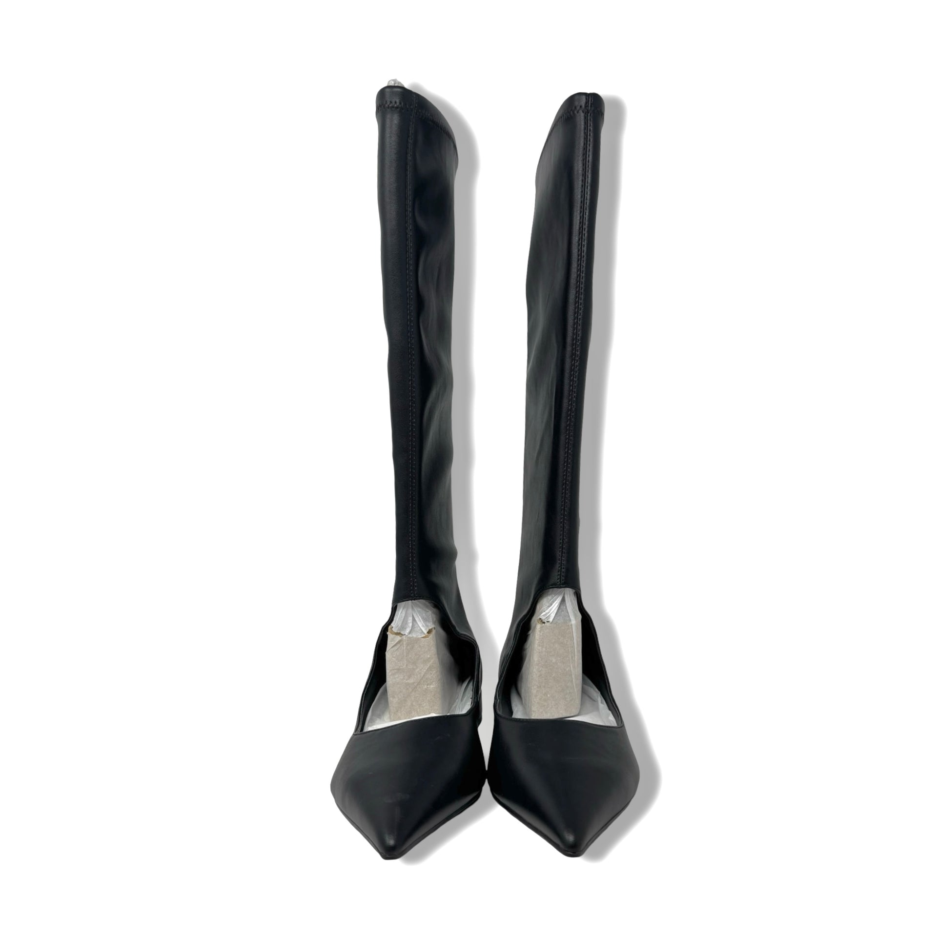 Charles & Keith Robbie Cut-Out Pointed Toe Knee High Boots