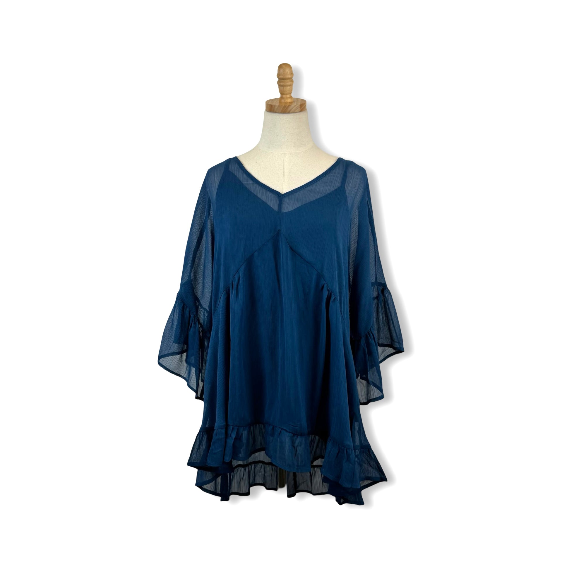 Avenue Chiffon Peasant Top