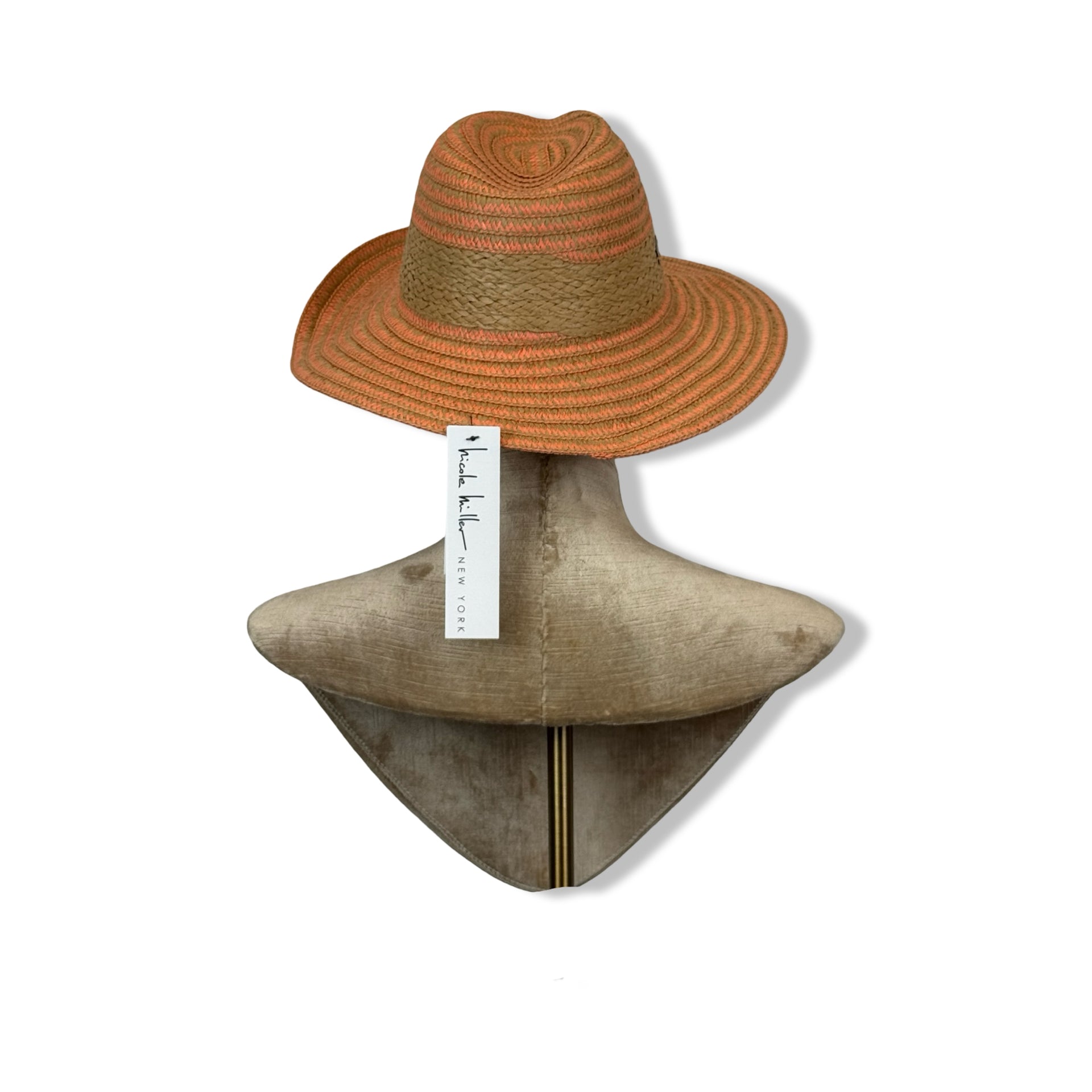 Nicole Miller Two-Tone Woven Hat