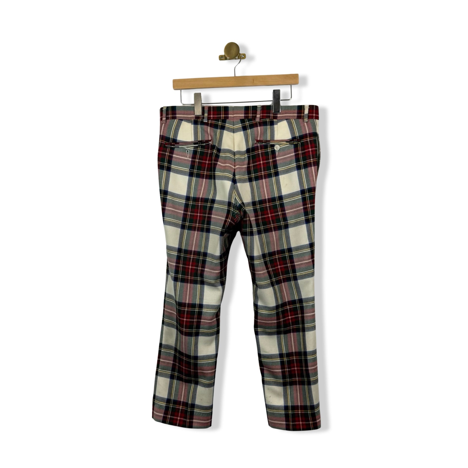 Duckie Brown Plaid Wool Pants