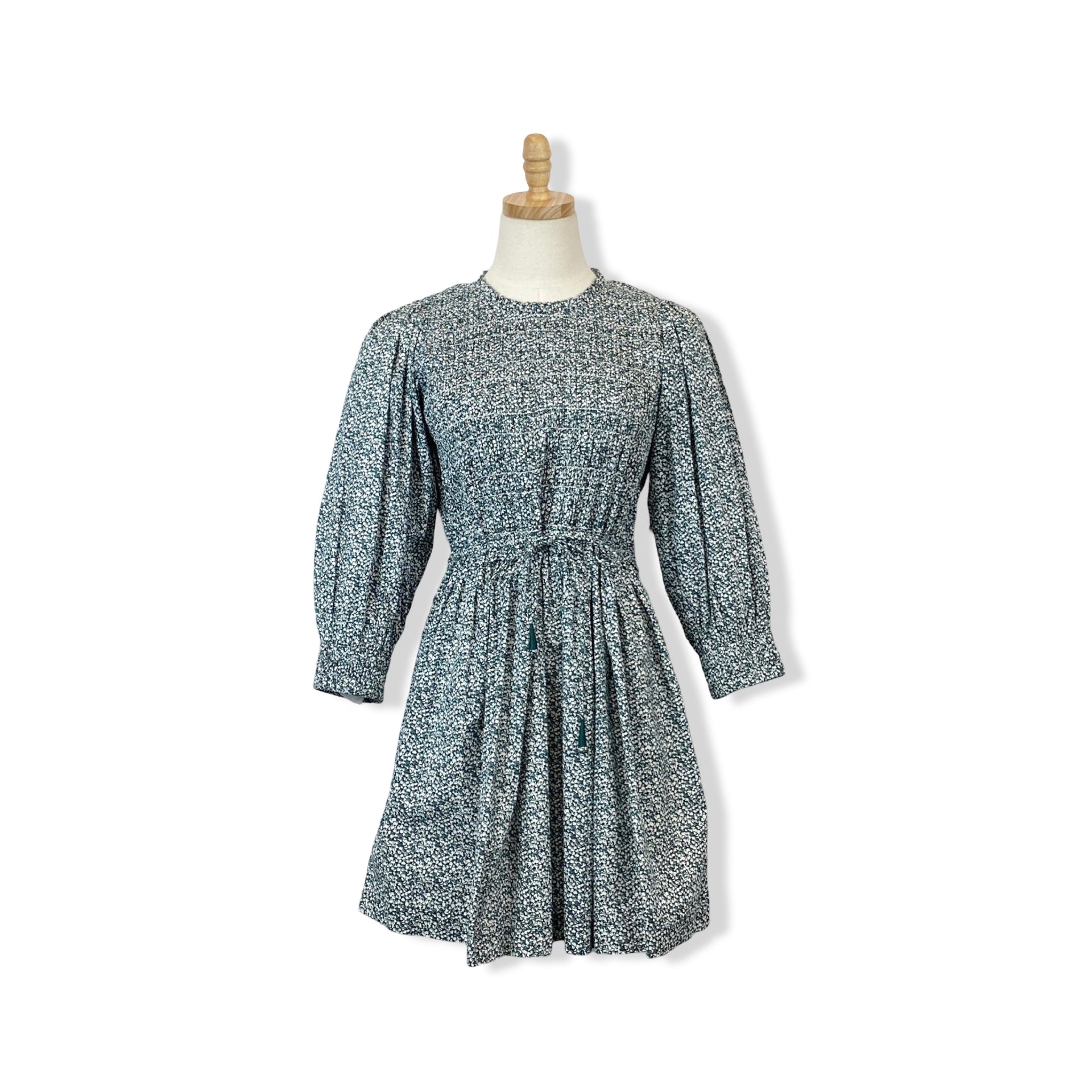 Apiece Apart Long Sleeve Smocked Floral Dress