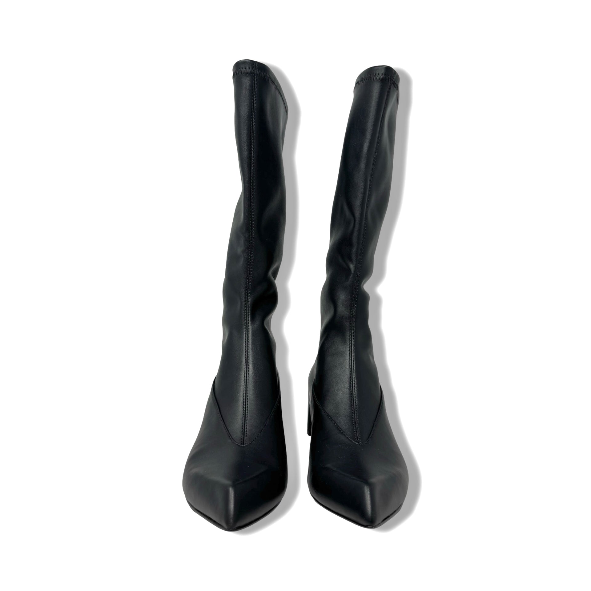 Charles & Keith Lorde Blade-Heel Pointed-Toe Calf Boots