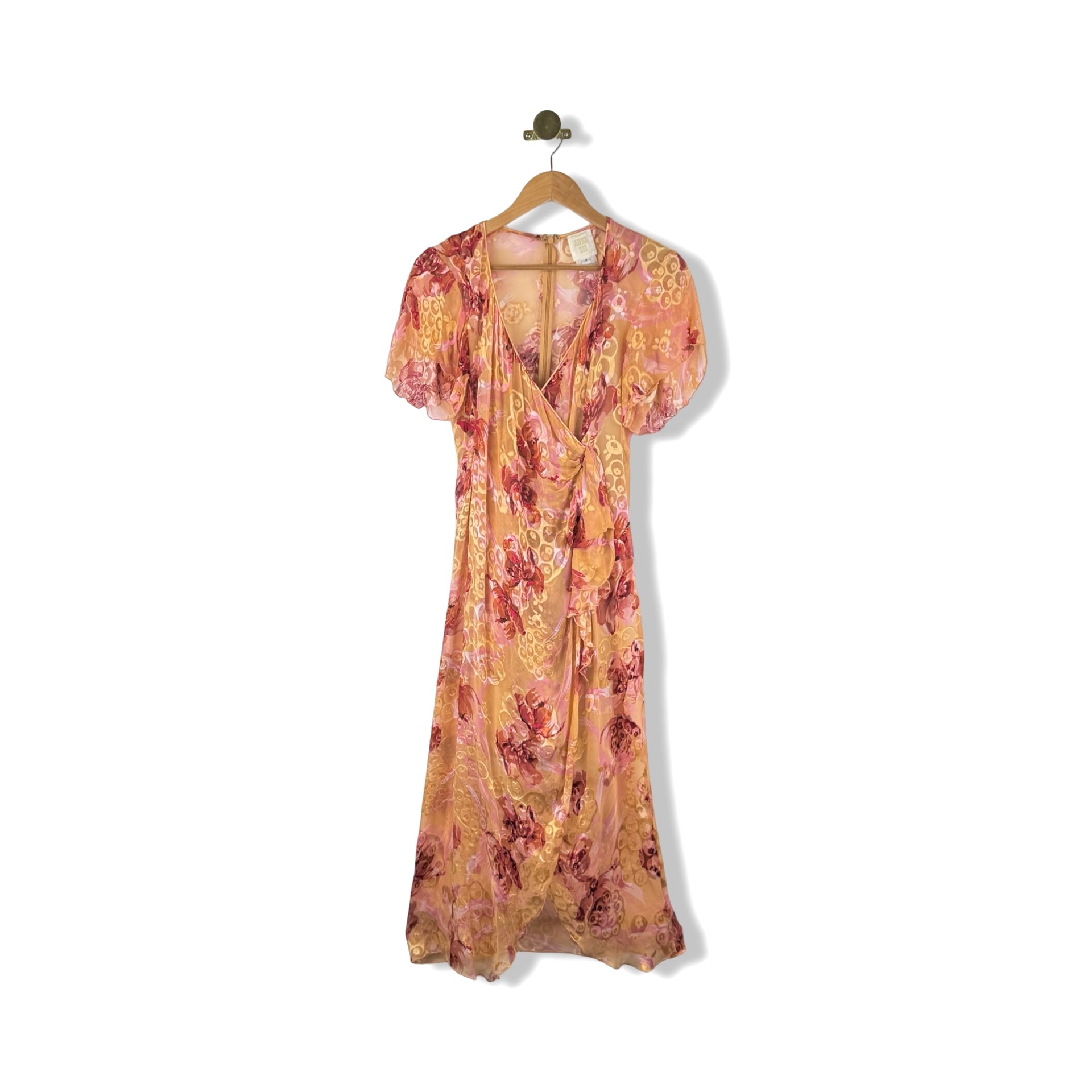 Anna Sui Burnout Wrap dress