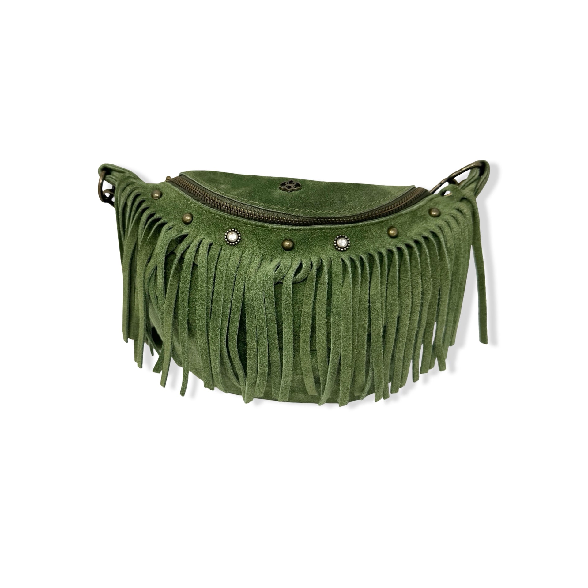 Suede Fringe Crossbody Purse