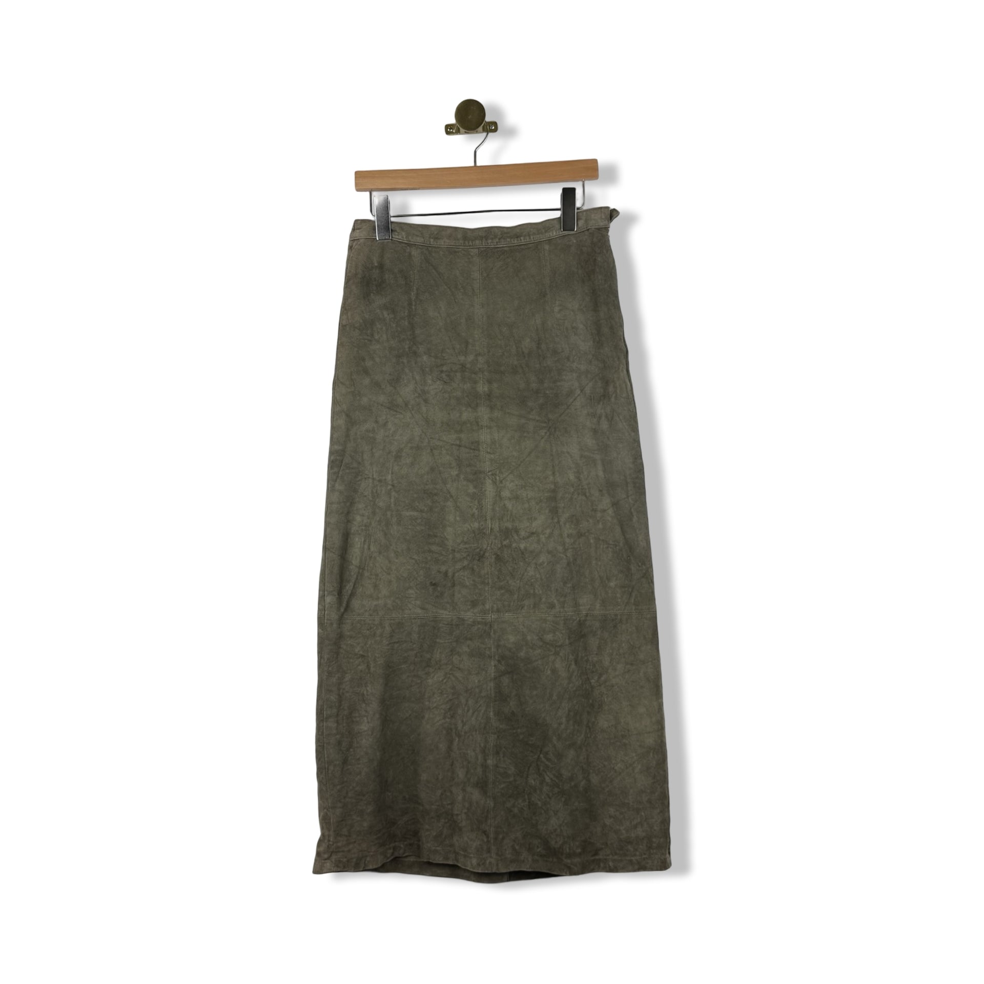 Vintage Dialogue Suede Midi Skirt