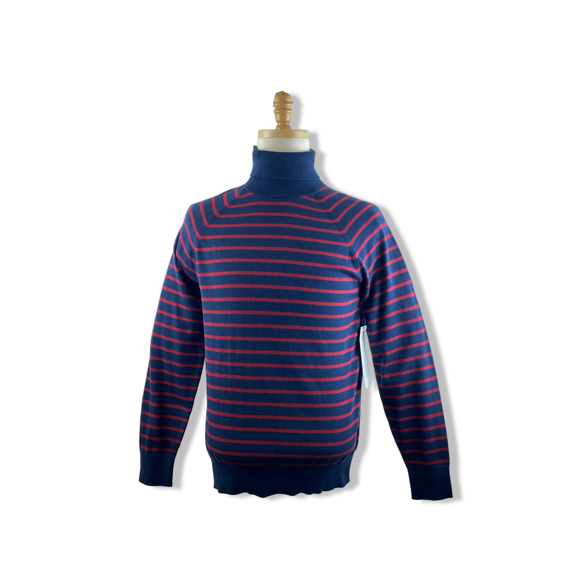 Brooks Brothers Mock Neck Striped Sweater