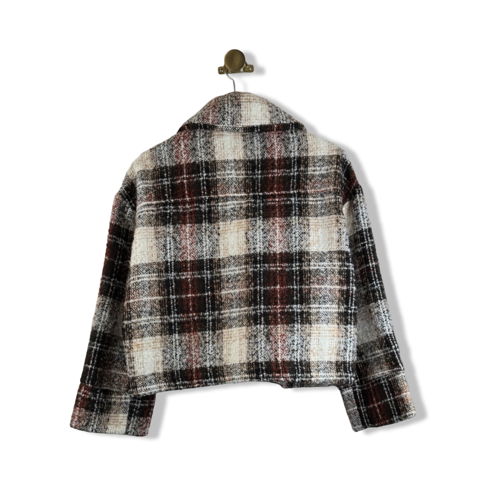 Lush Cropped Plaid Jacket