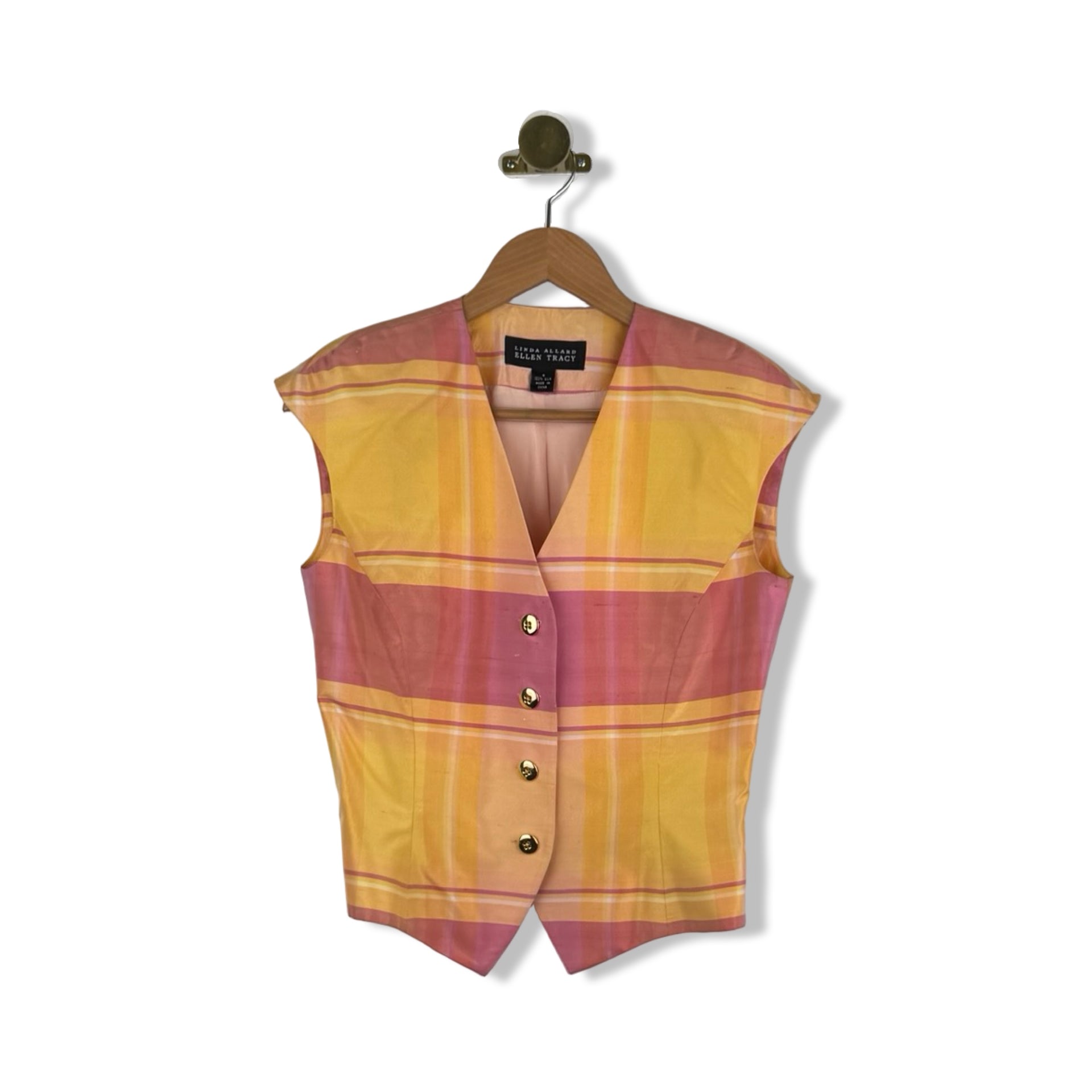 Vintage Silk Madras Vest