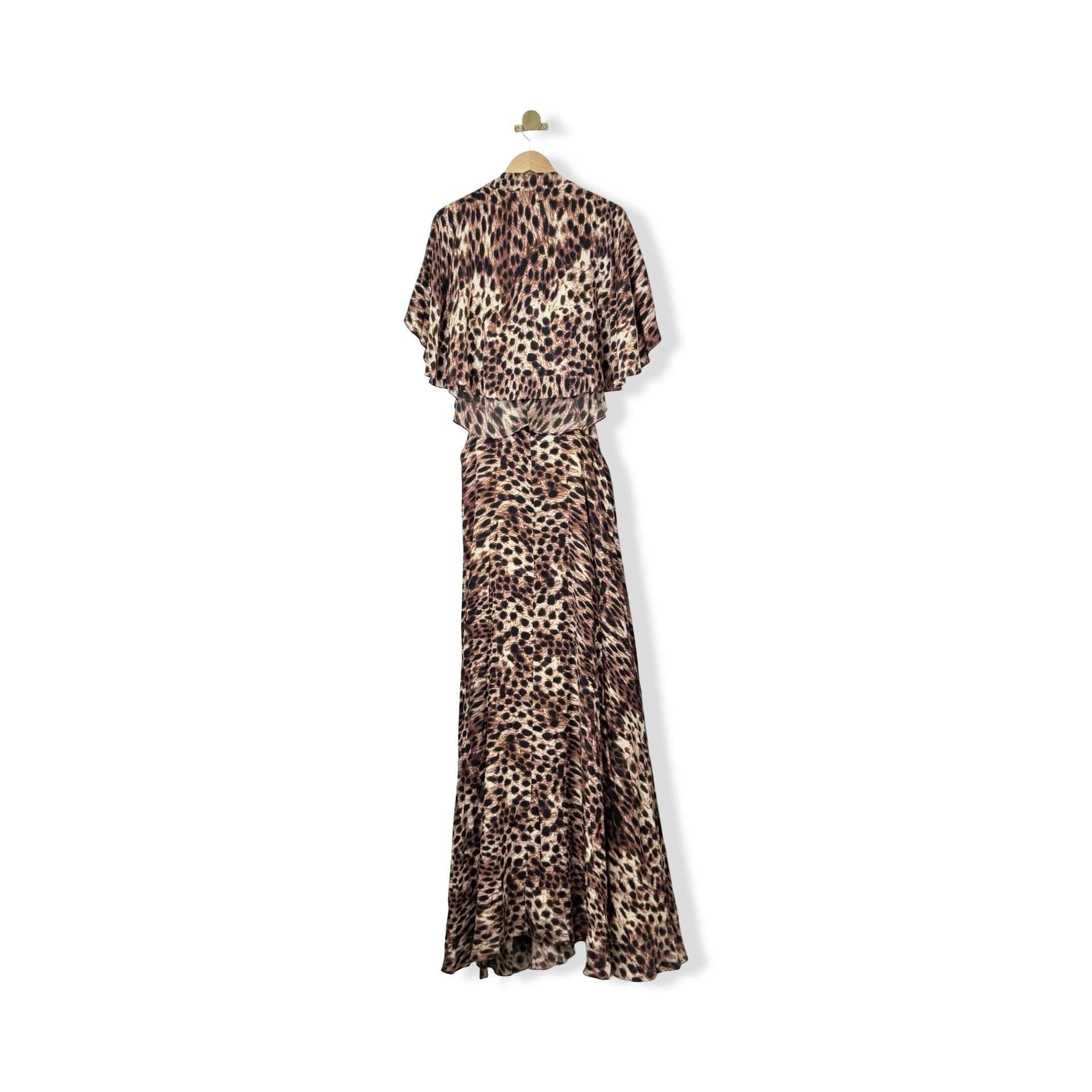 Zac Posen Leopard Print Maxi Dress