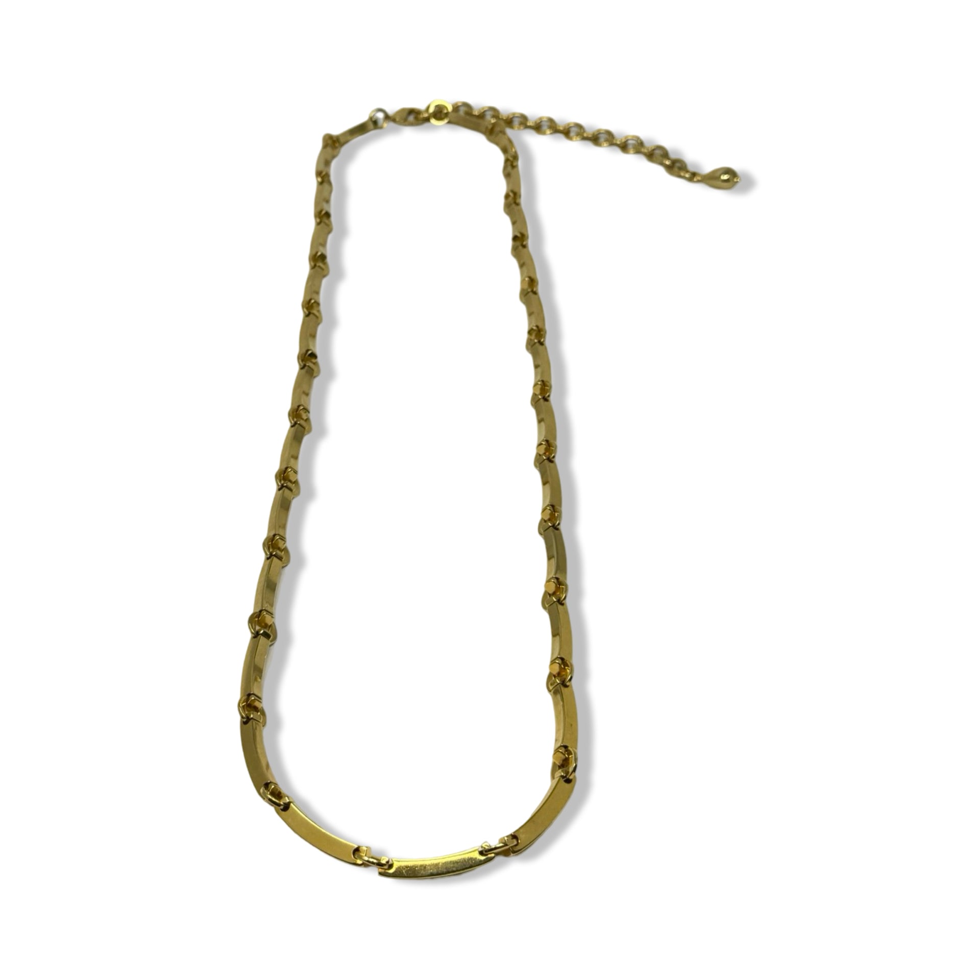 Gold Linked Bar Necklace