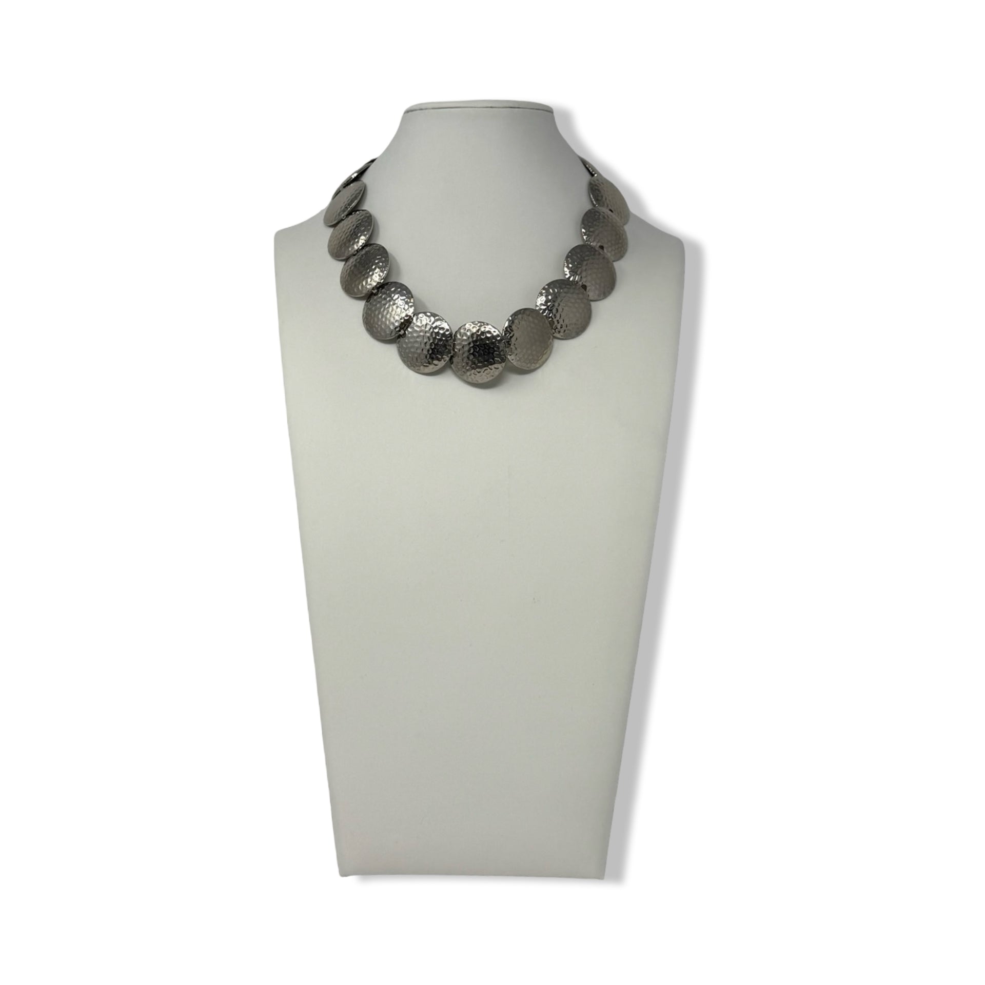 R.J. Graziano Textured Disc Necklace