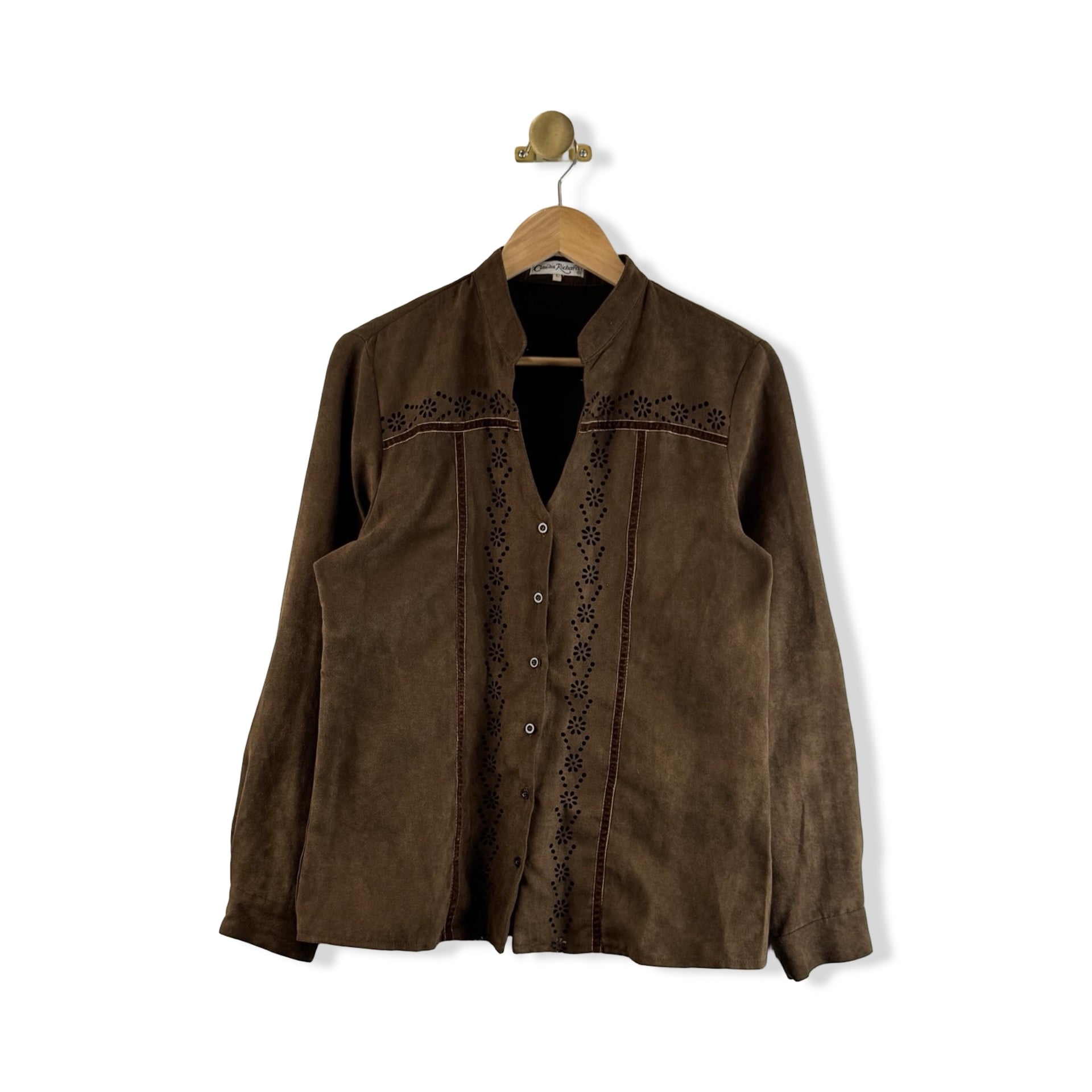 Claudia Richard Eyelet Button Down
