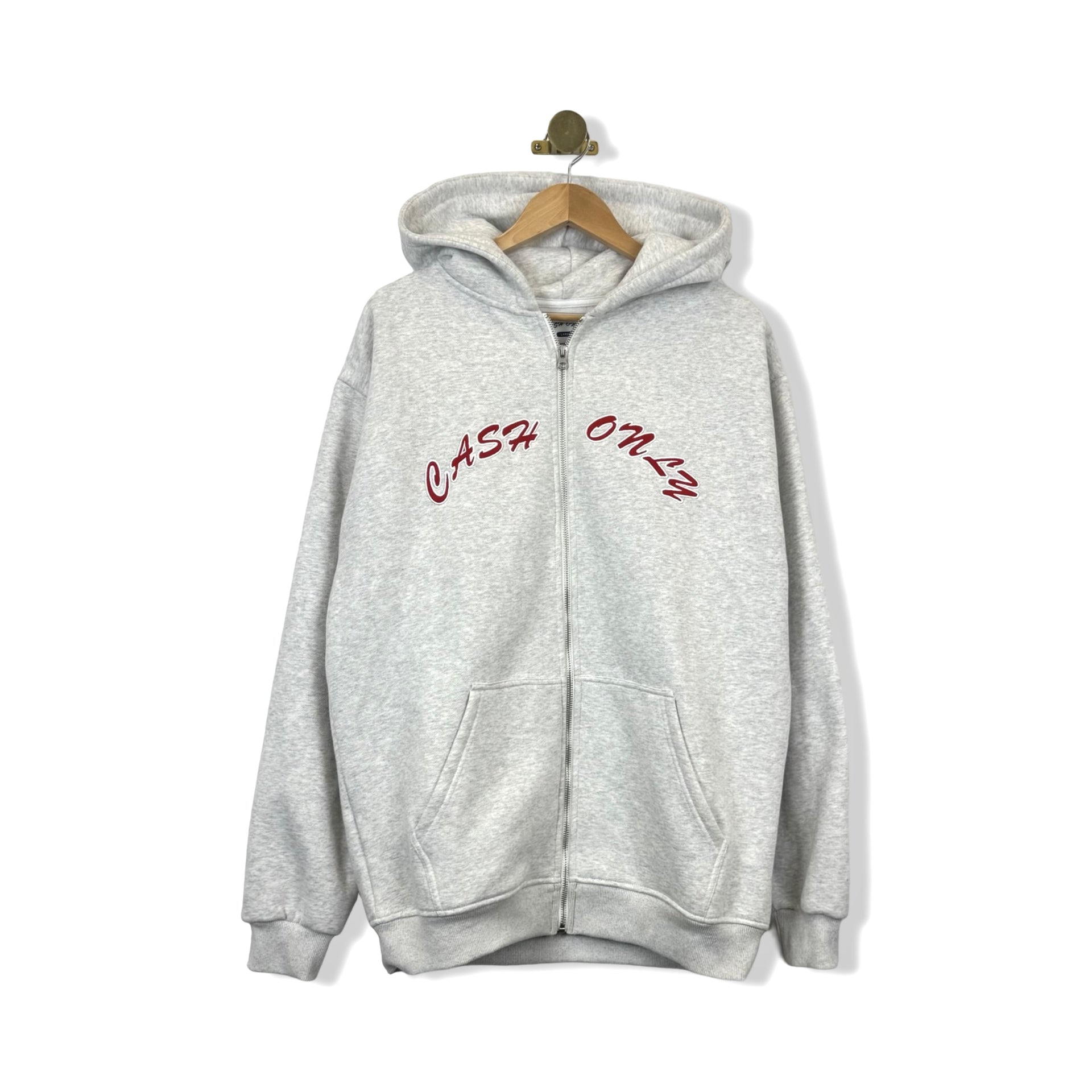 Cash Only Zip Up Sweater
