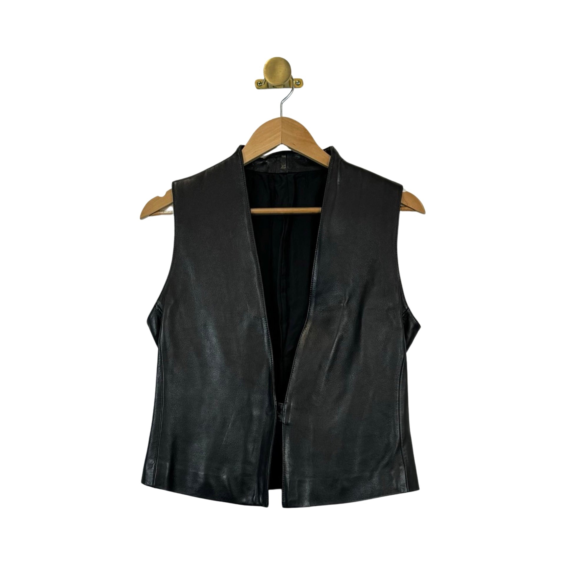 Open Front Leather Vest