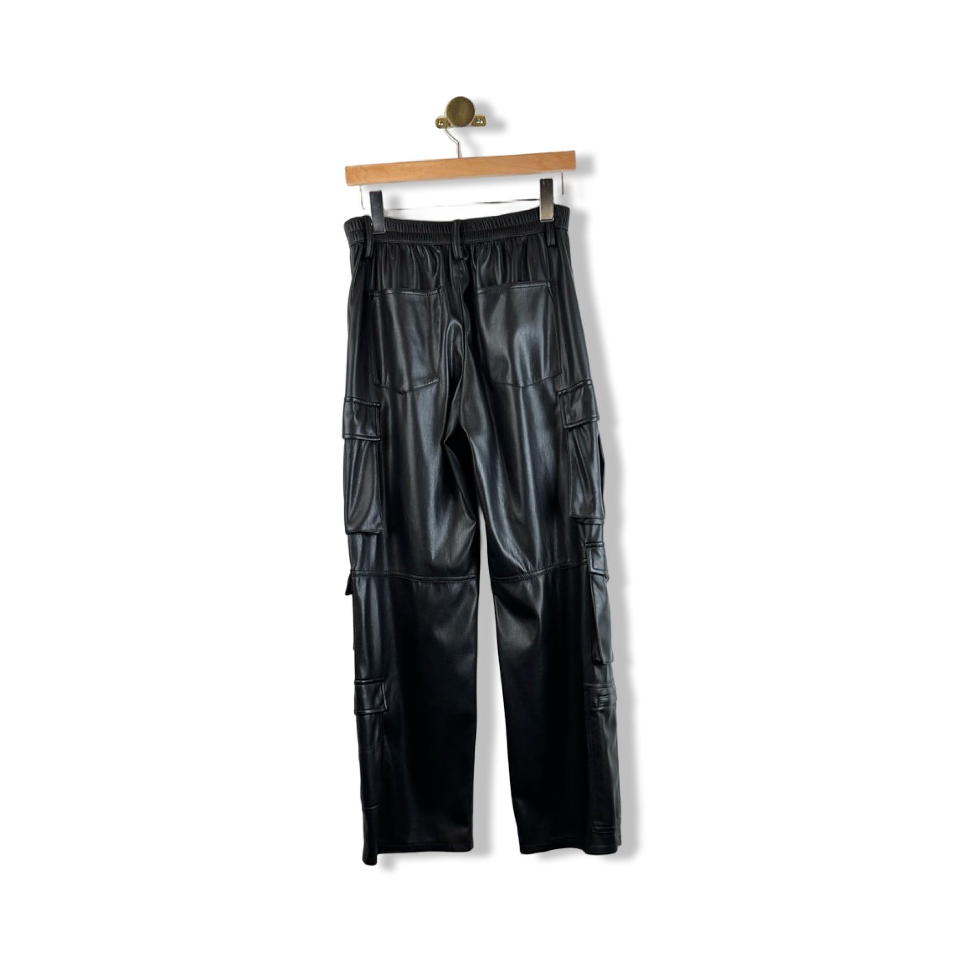 Alice + Olivia Vegan Leather Cargo Pants