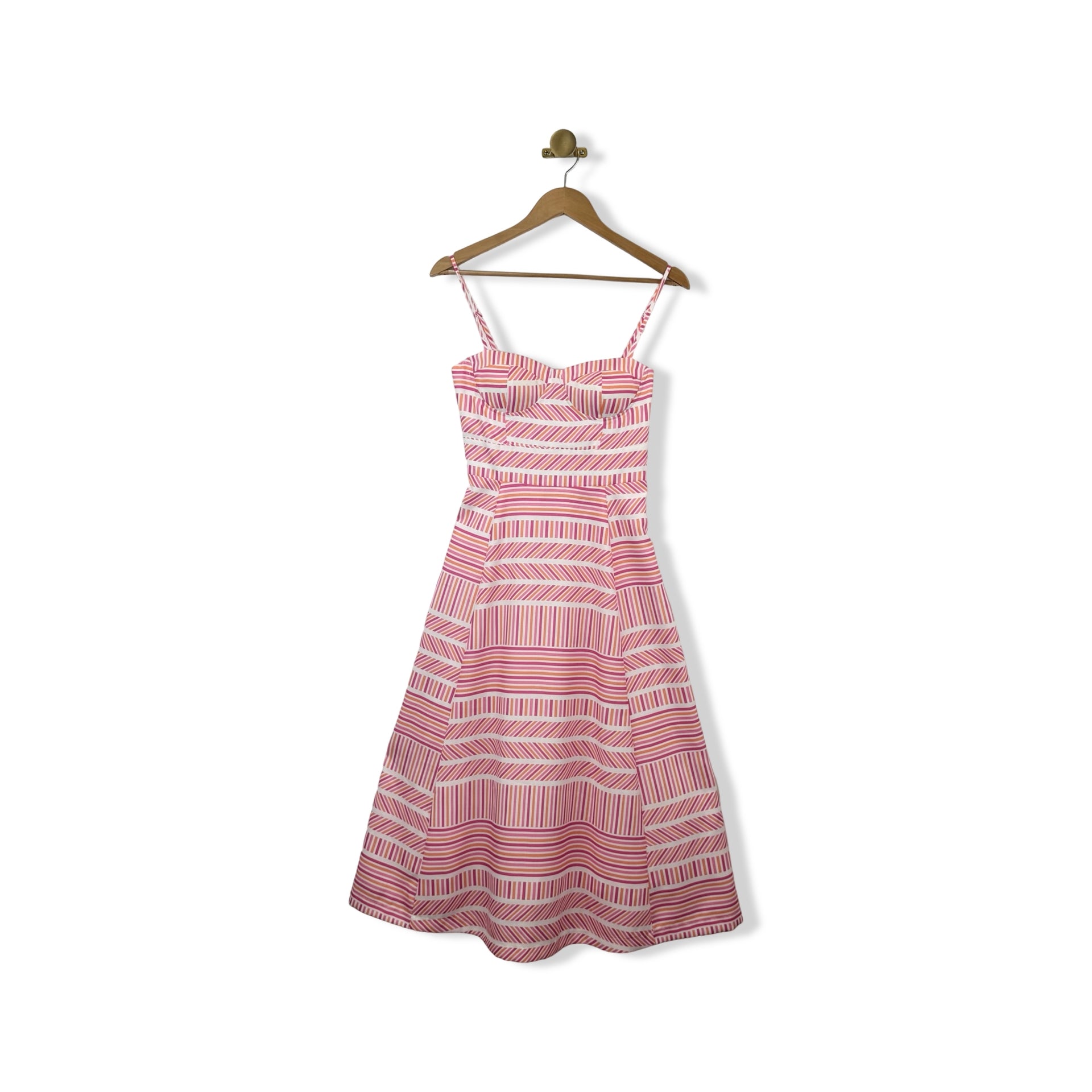 Aqua Patterned Midi Dress