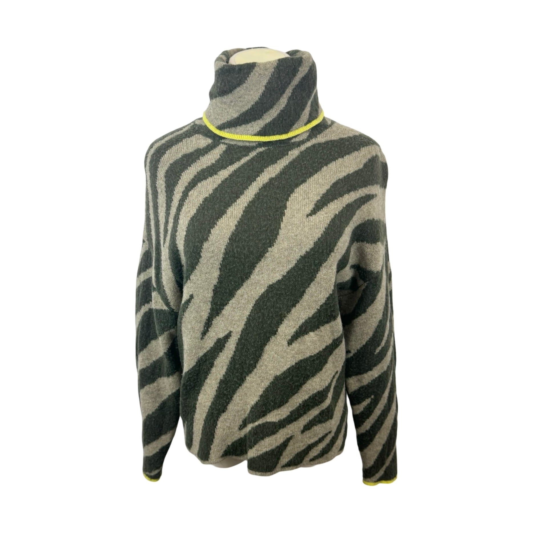 Rag & Bone Kiki Funnel Neck Zebra Sweater