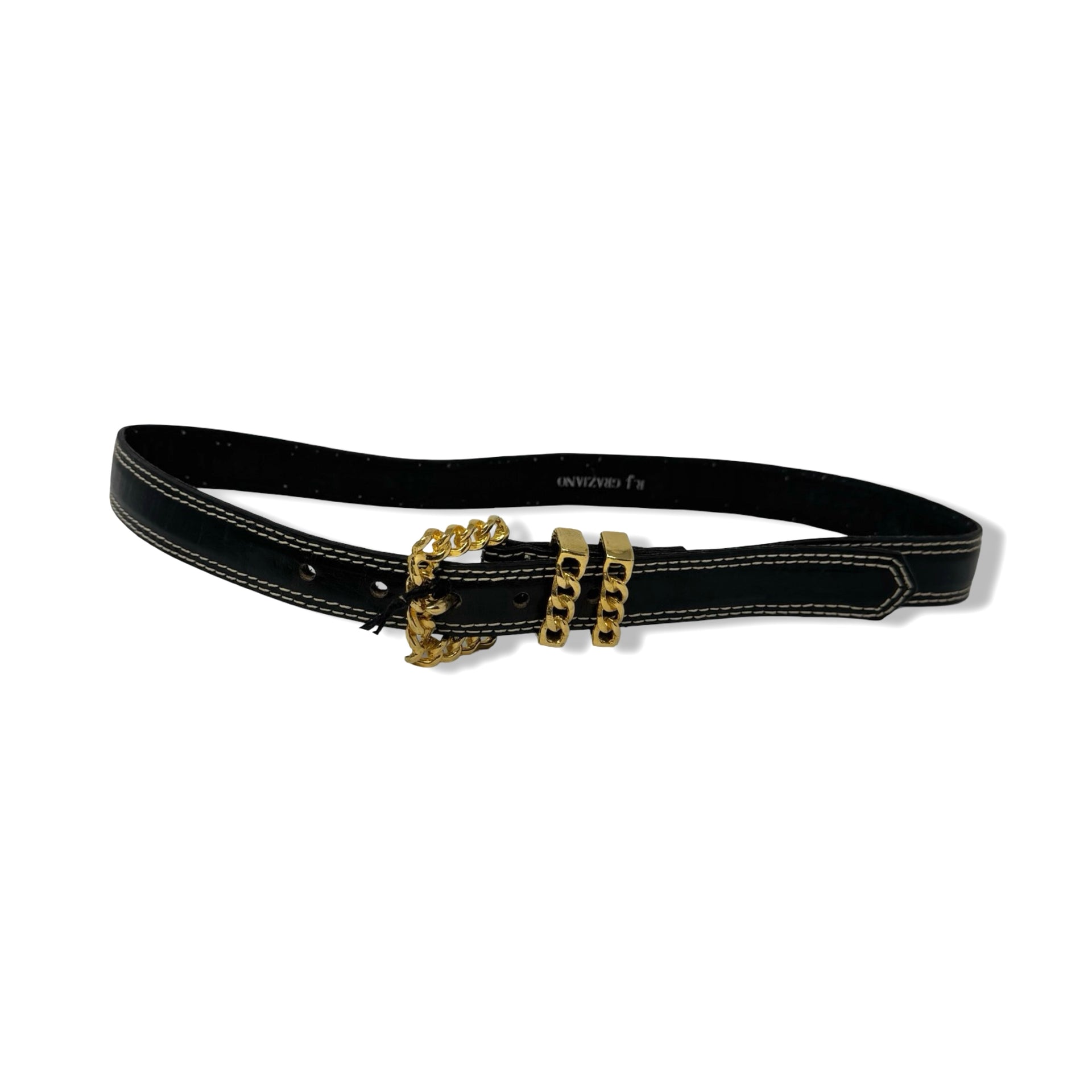 Vintage R.J. Graziano '87 Contrast Stitch Thin Belt