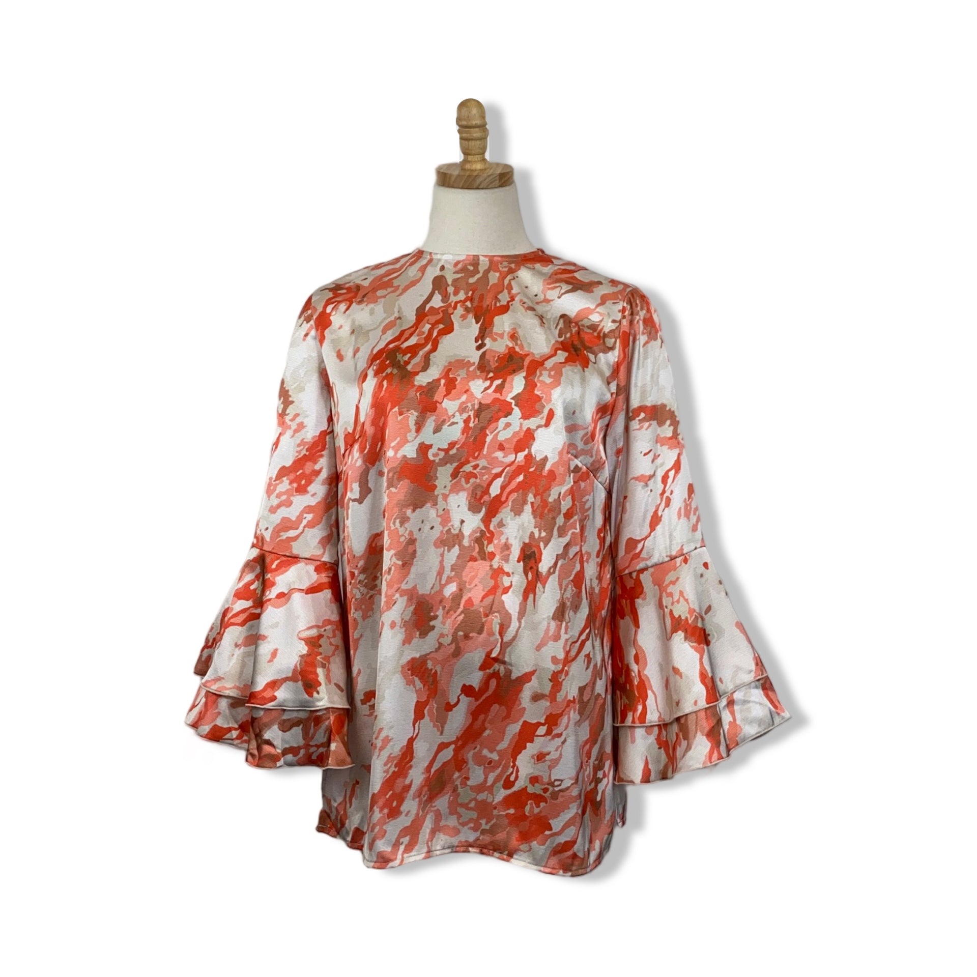 Misook Abstract Print Top