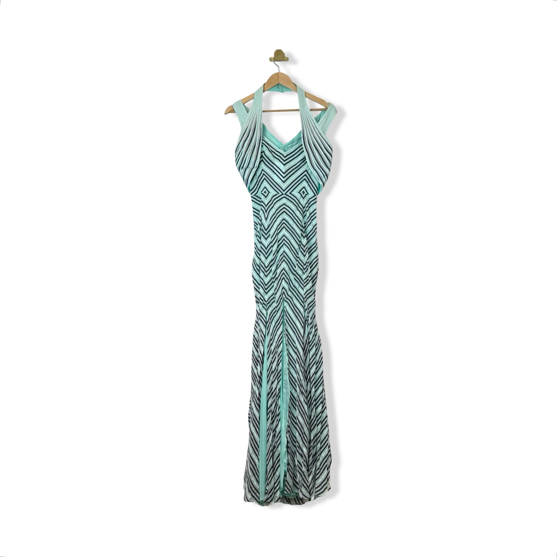 Zac Posen Striped Maxi Dress