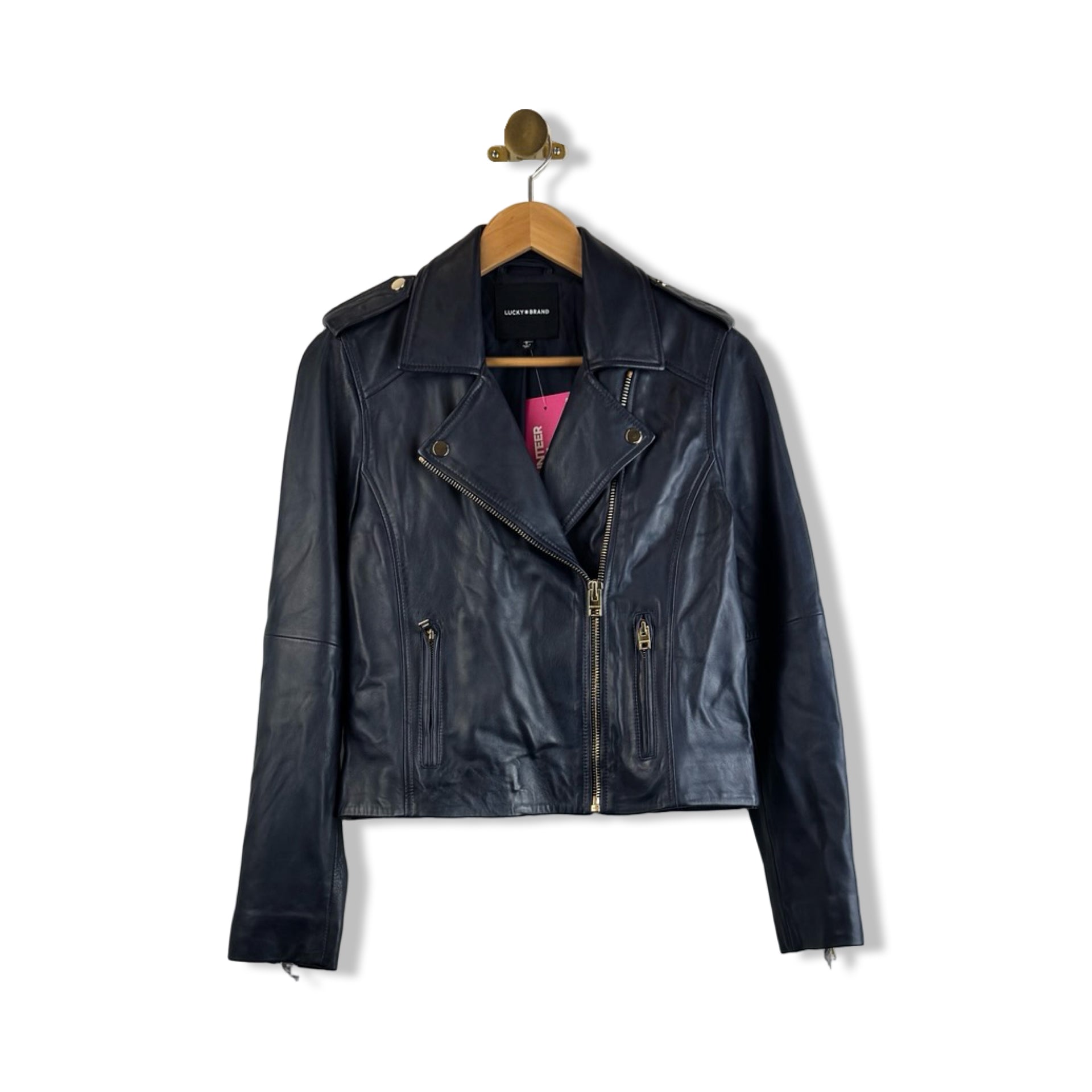Lucky Brand Leather Moto Jacket