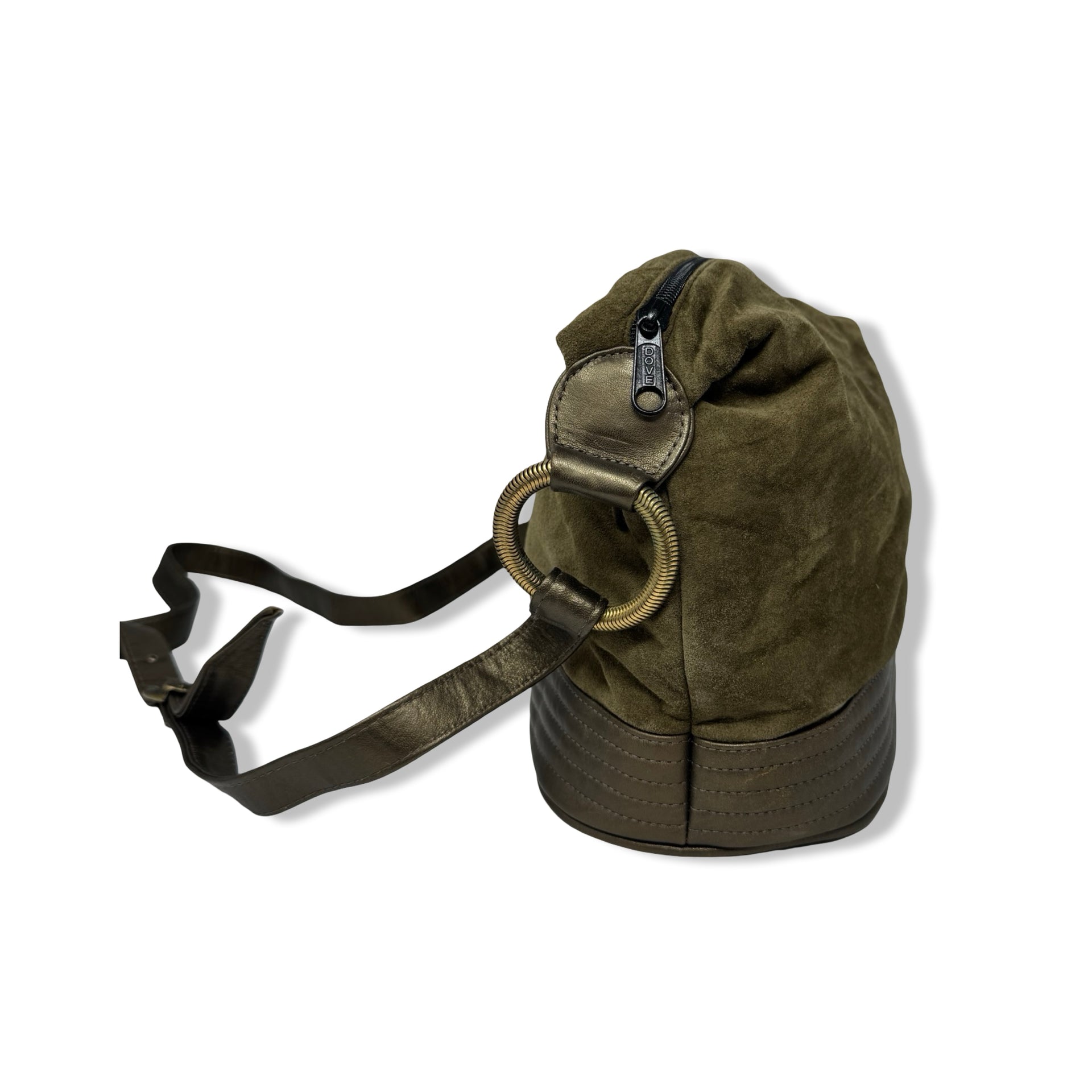 Vintage R.J. Graziano Suede Metallic Strap Crossbody Bag