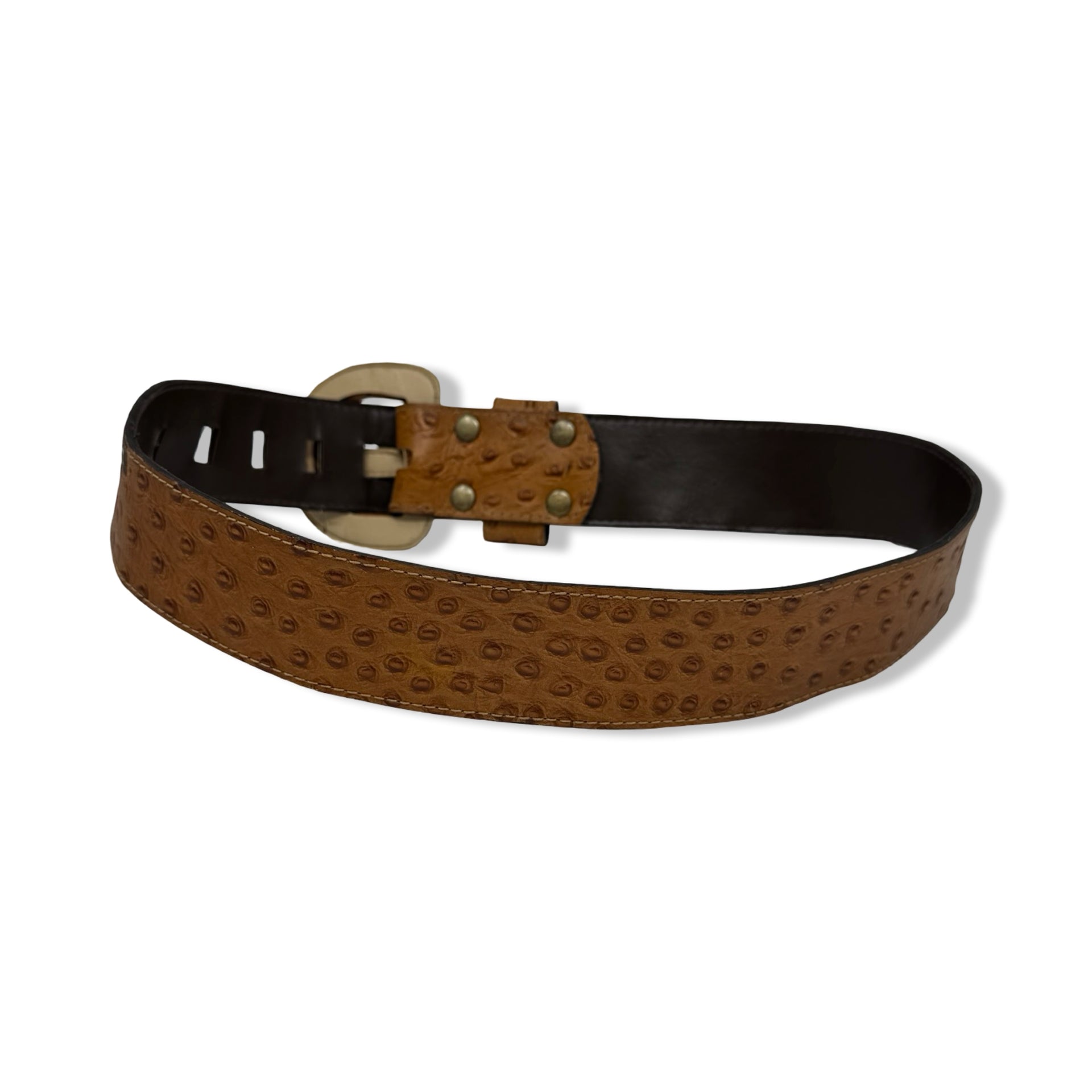 Vintage Ostrich Leather Belt