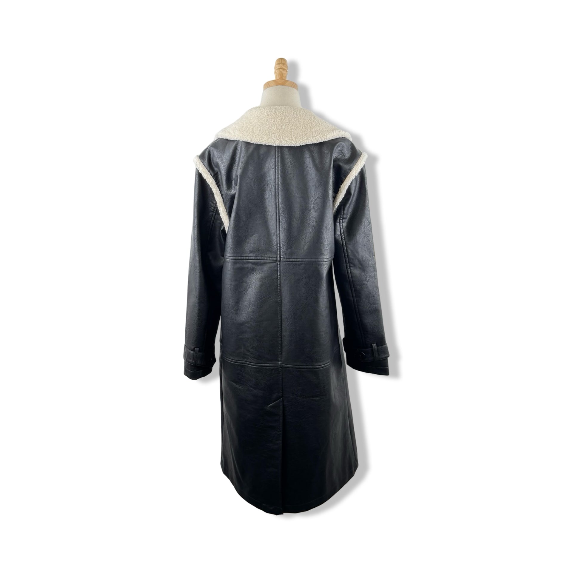 The Cashmere Project Faux Leather Shearling Coat