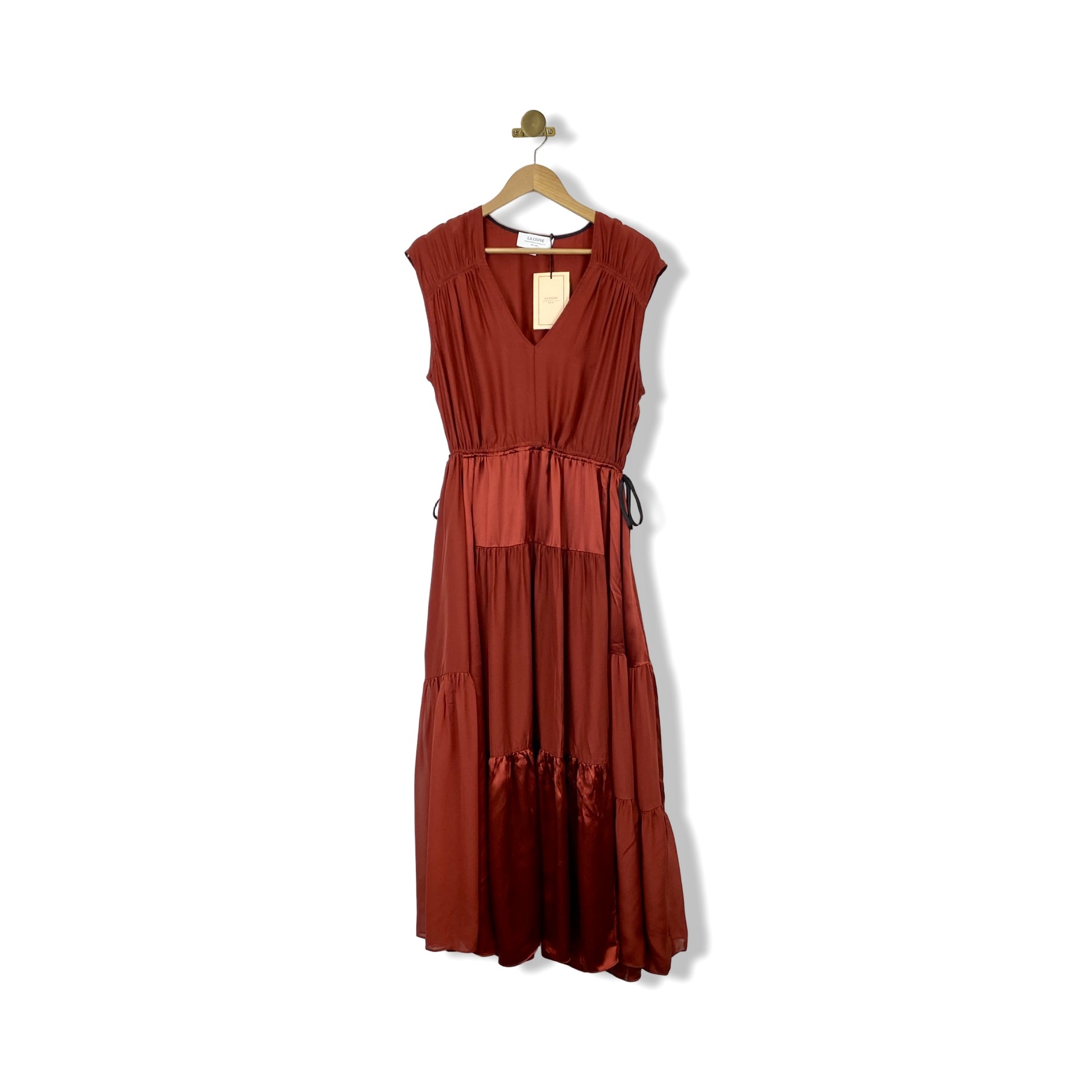 La Ligne Sleeveless Tie Waist Dress