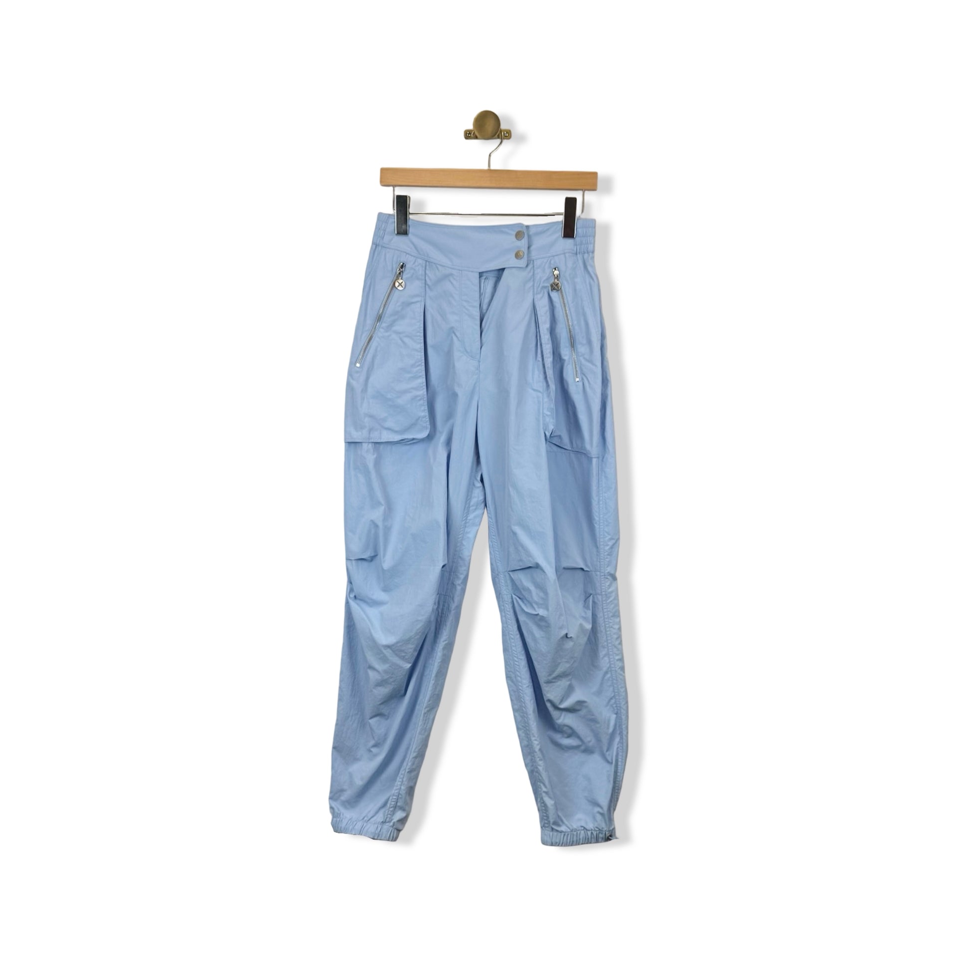 GSTQ Sky Drawstring Parachute Pants