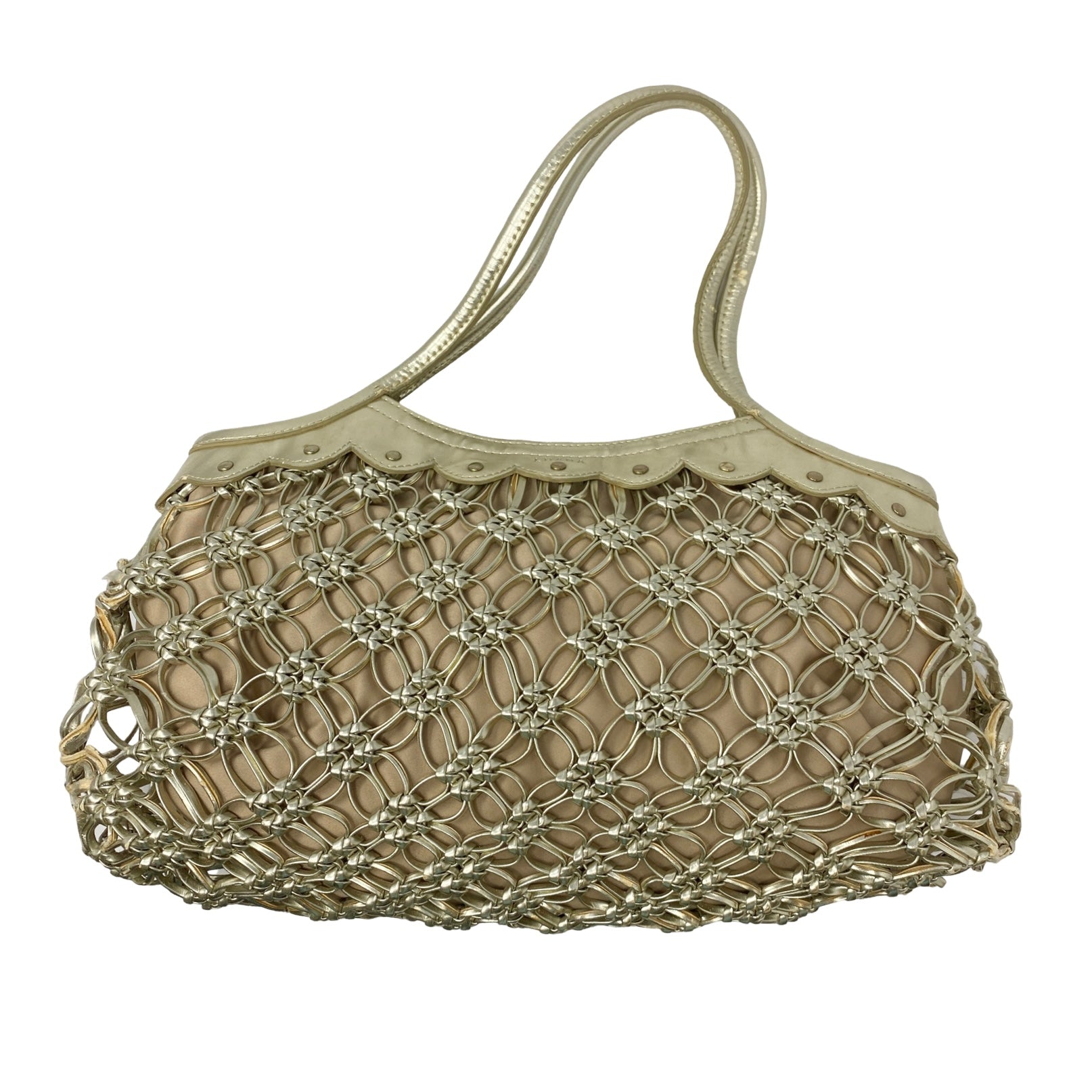 Luana Metallic Netted Handbag