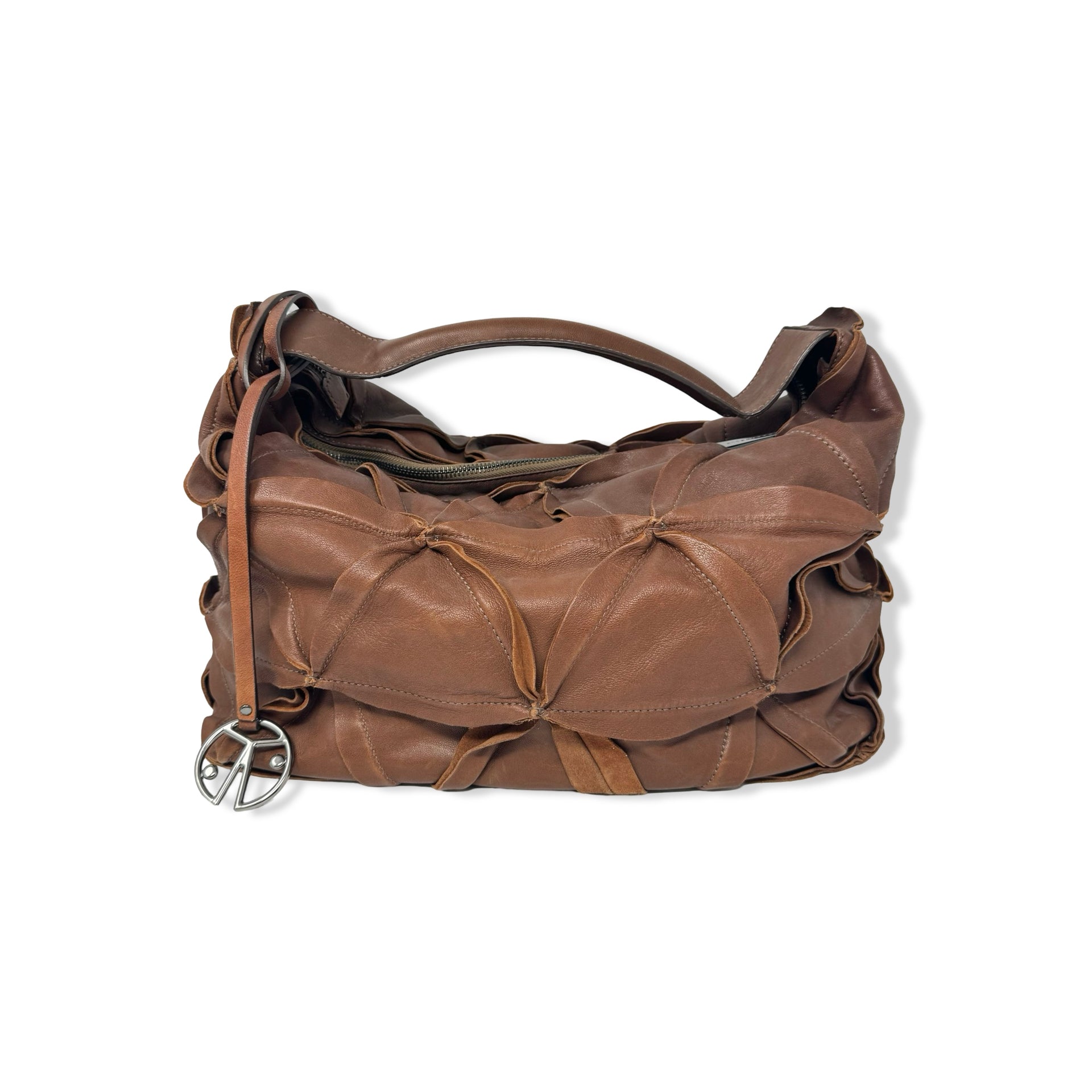 Coccinelle Ruffle Leather Handbag